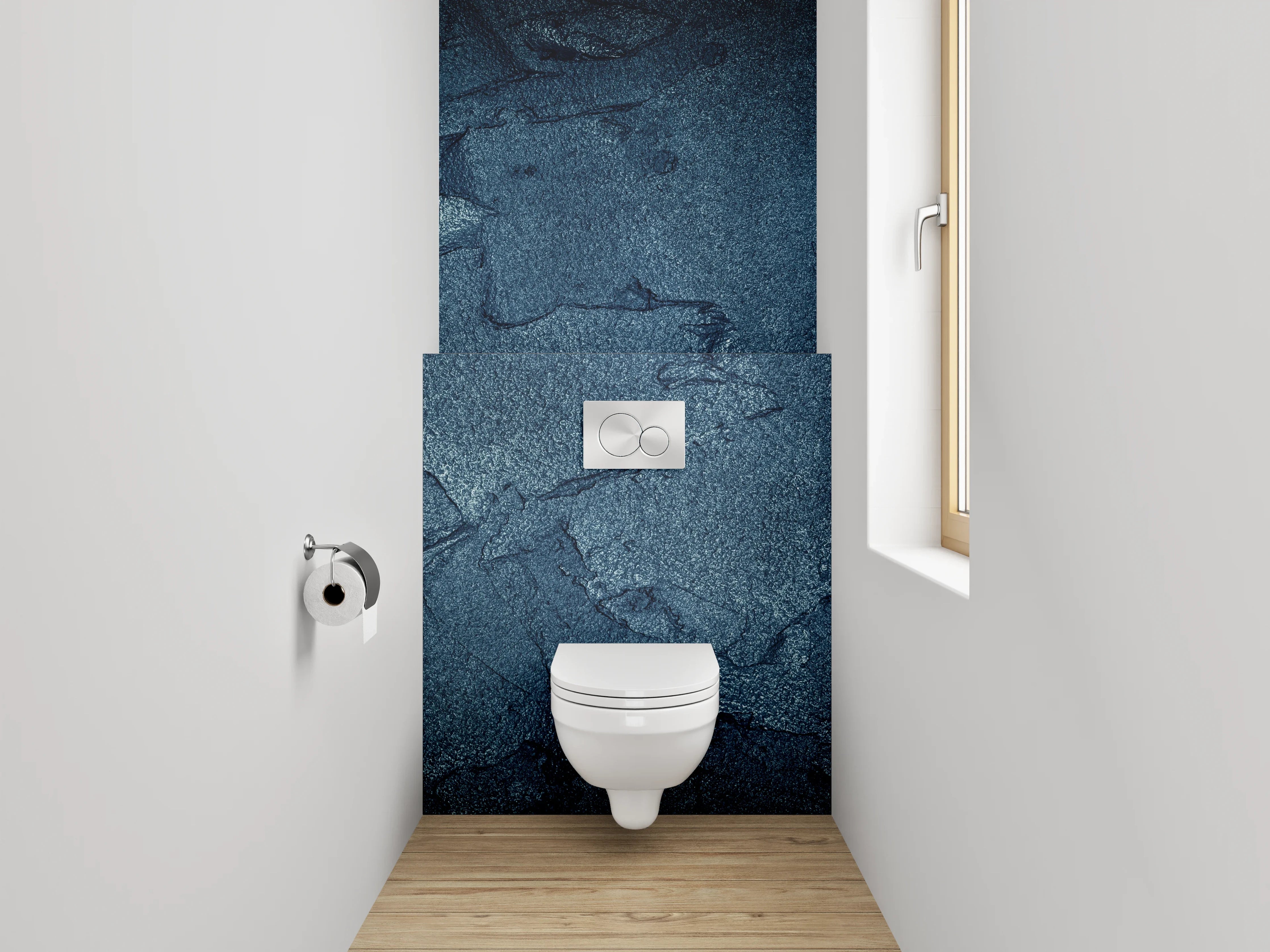 WC-Rückwand - Dunkle Betonoptik Struktur