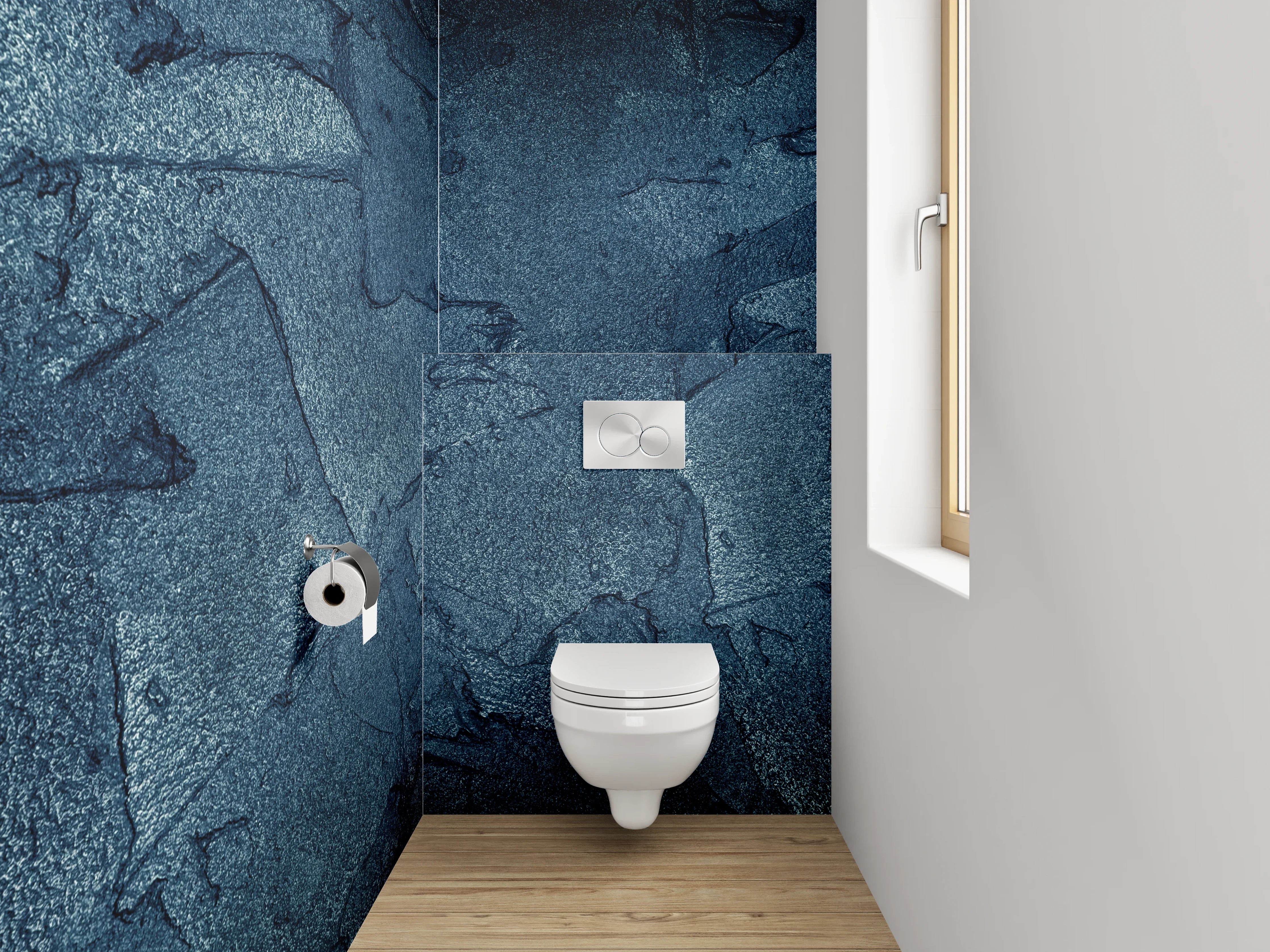 WC-Rückwand - Dunkle Betonoptik Struktur