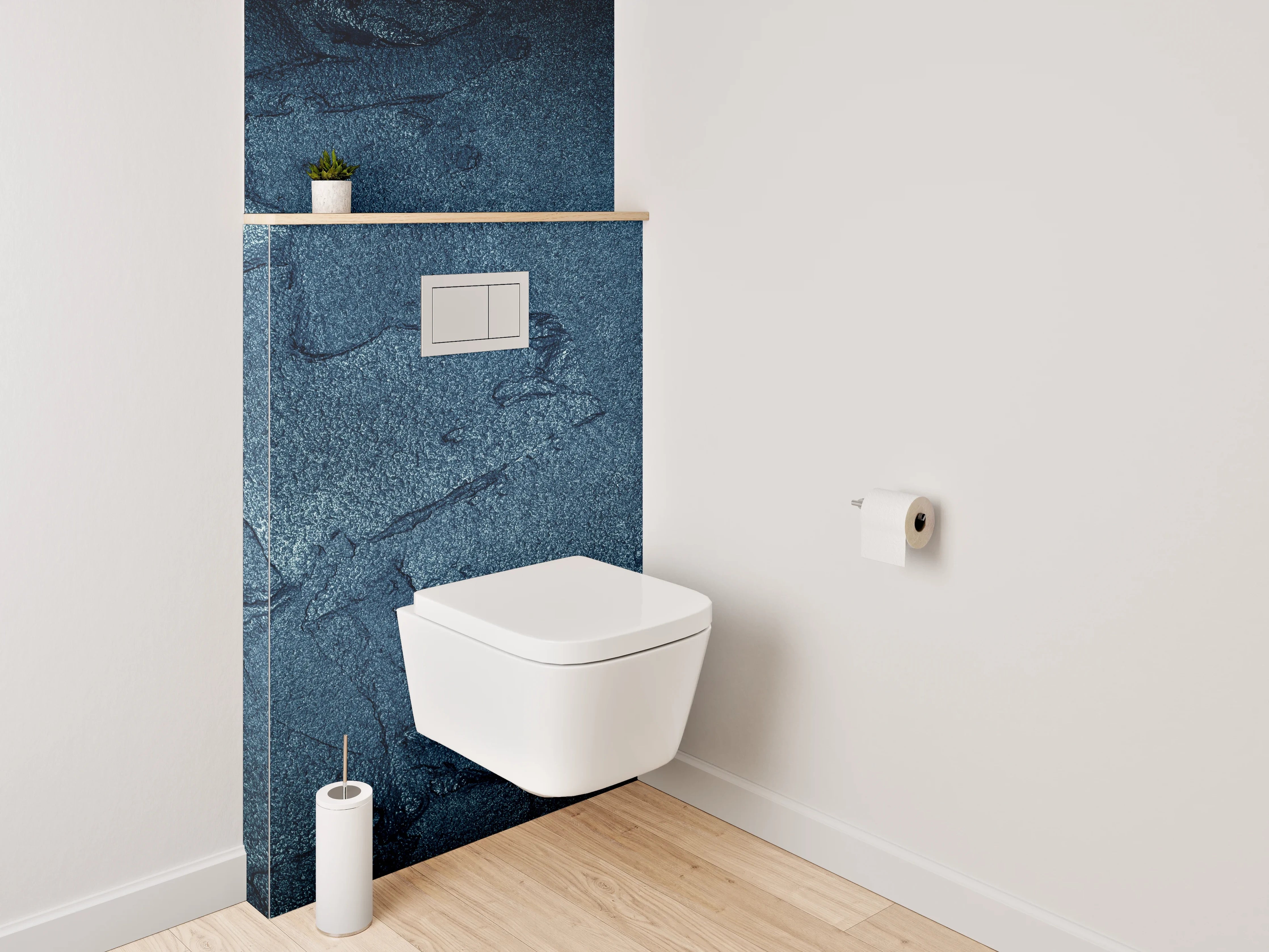 WC-Rückwand - Dunkle Betonoptik Struktur