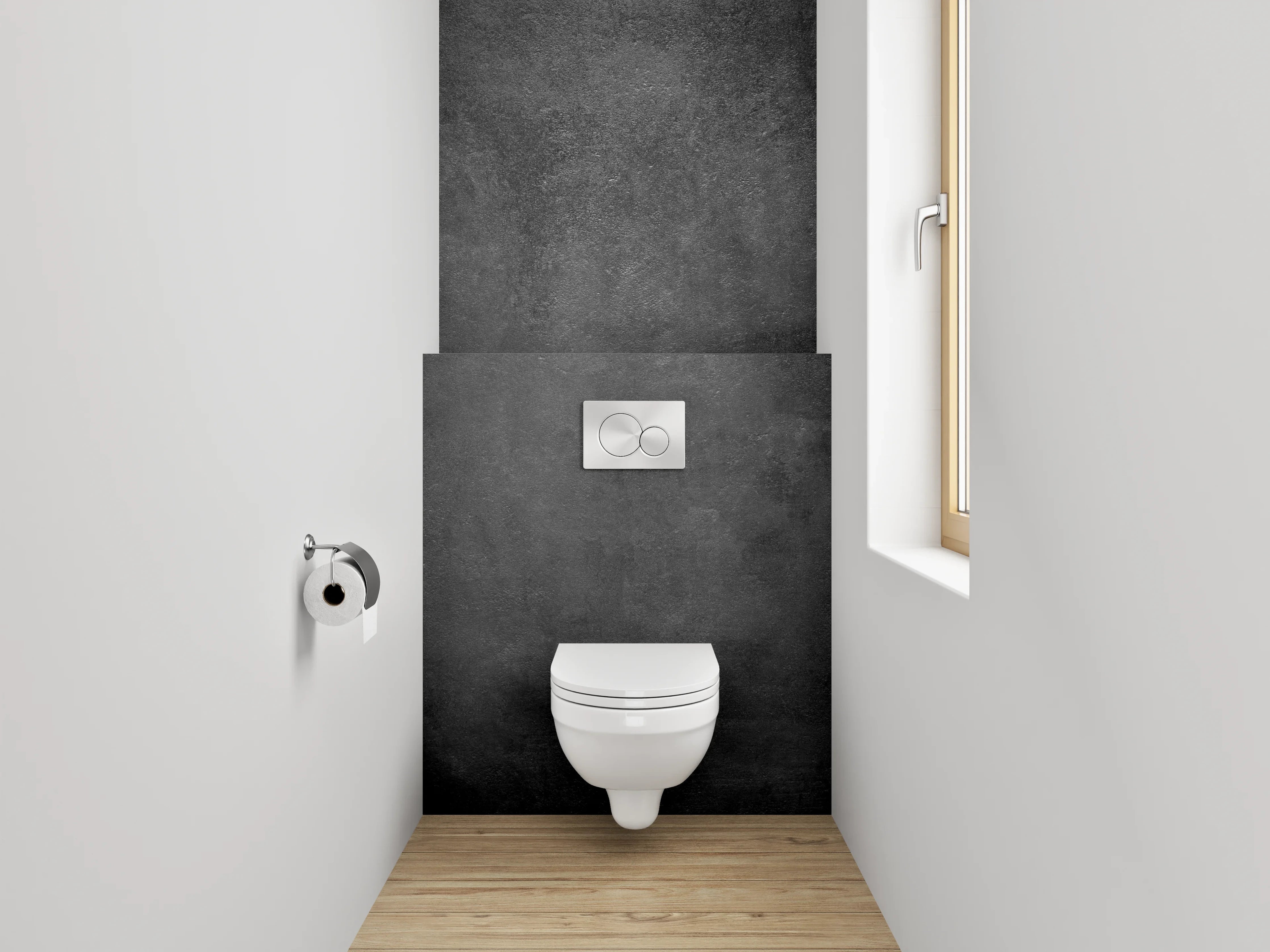 WC-Rückwand - Dunkle Graue Textur