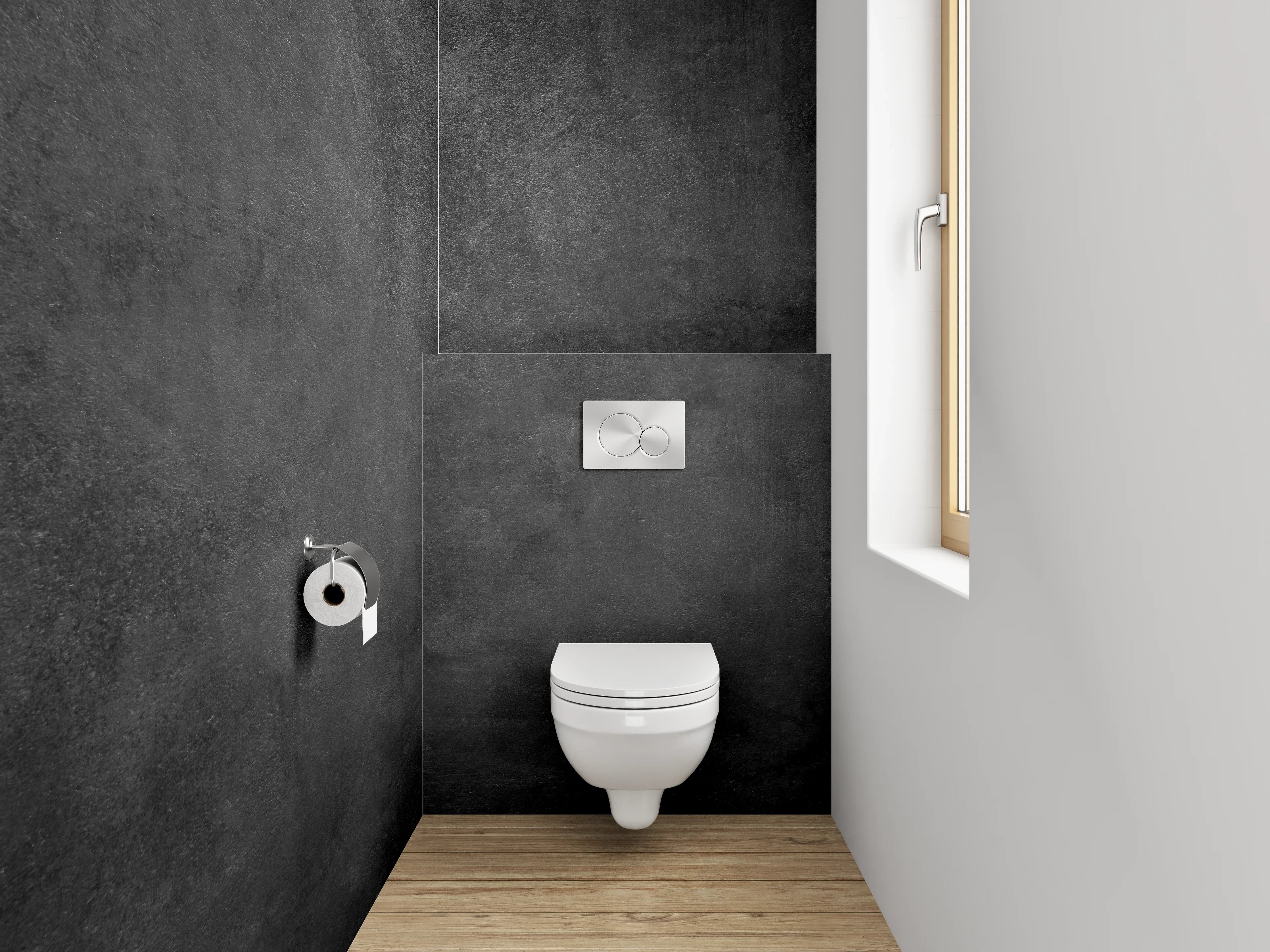 WC-Rückwand - Dunkle Graue Textur