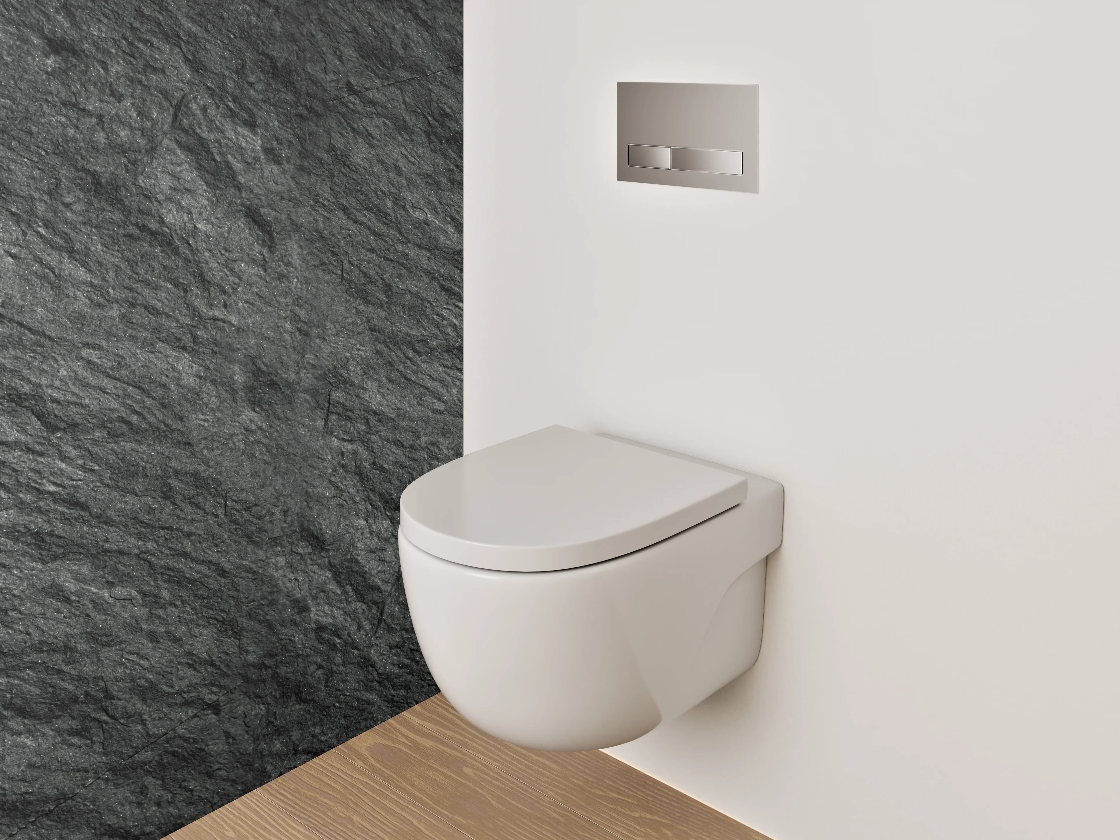 WC-Rückwand - Dunkle Natursteintextur
