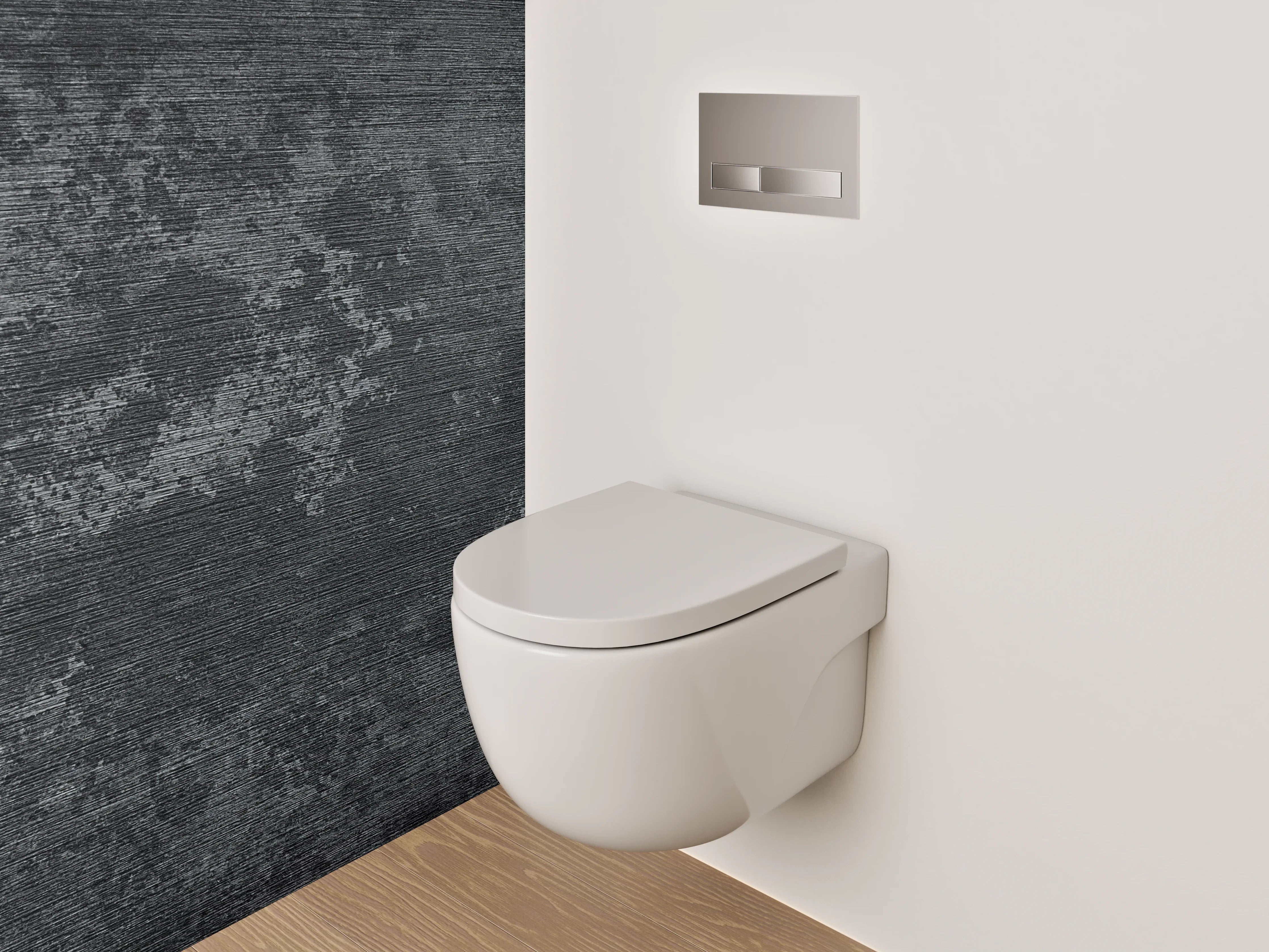 WC-Rückwand - Dunkle Schieferoptik für modernes Ambiente