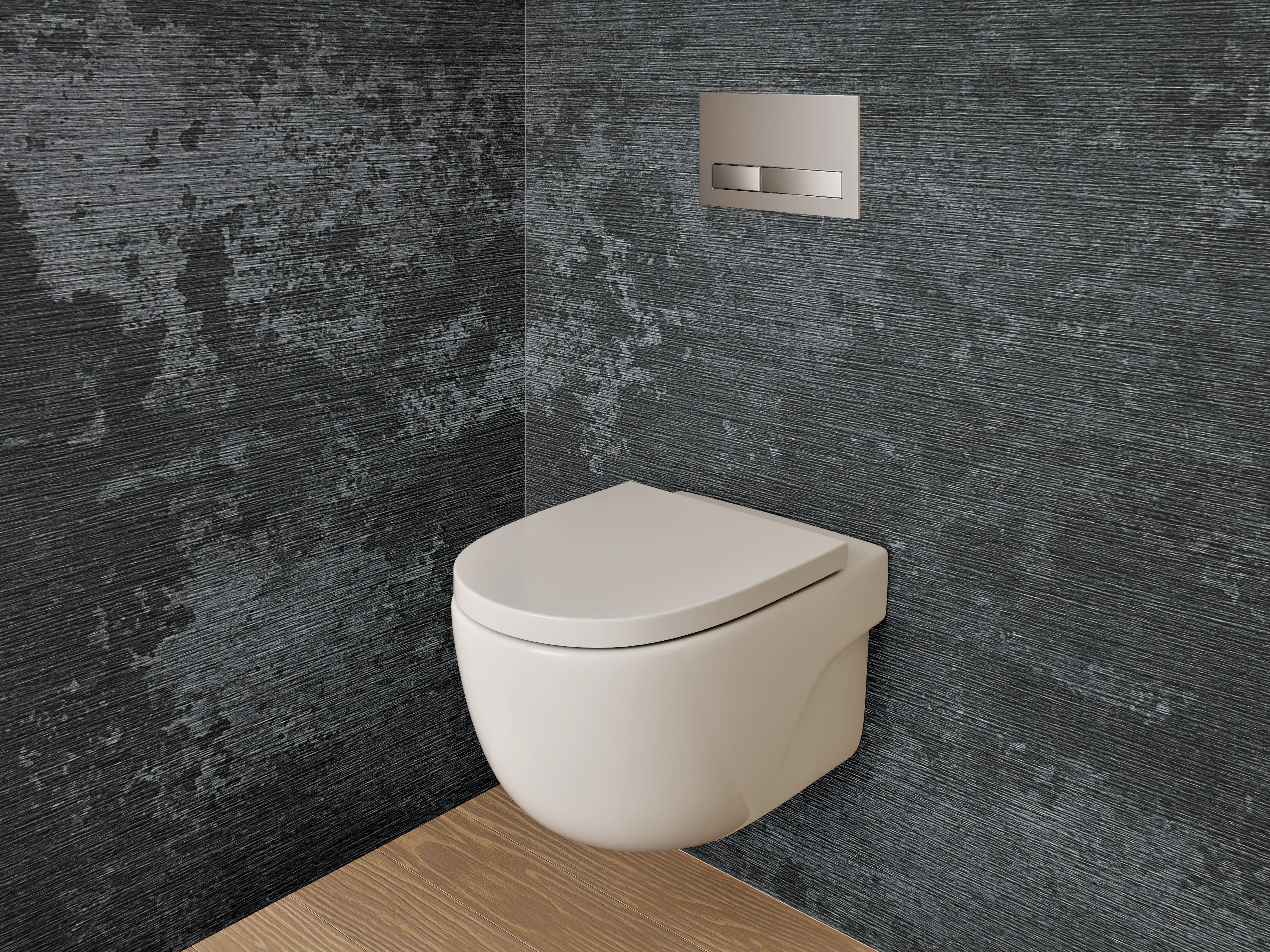 WC-Rückwand - Dunkle Schieferoptik für modernes Ambiente