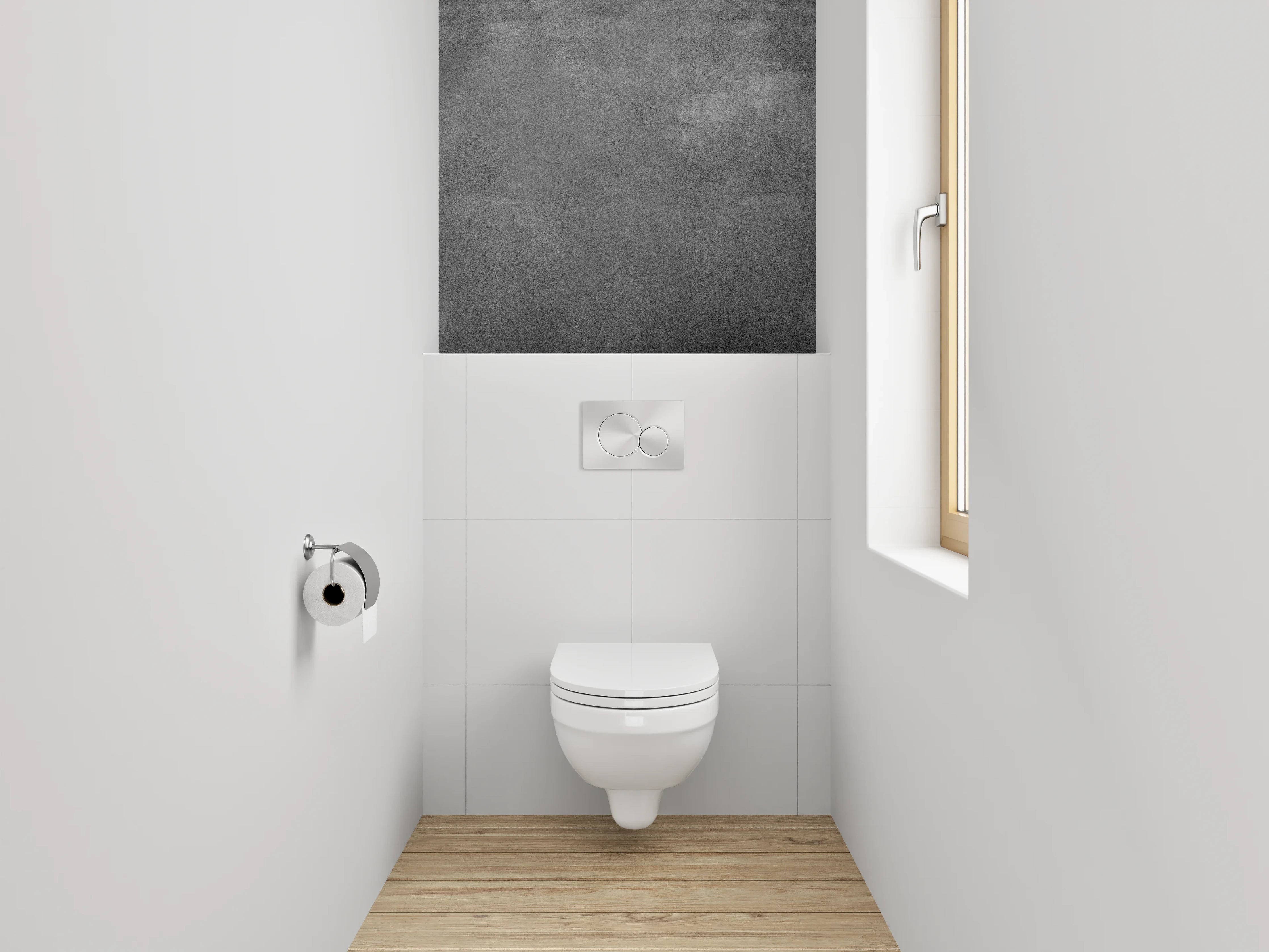 WC-Rückwand - Dunkle Steinoptik Grau Abstrakt