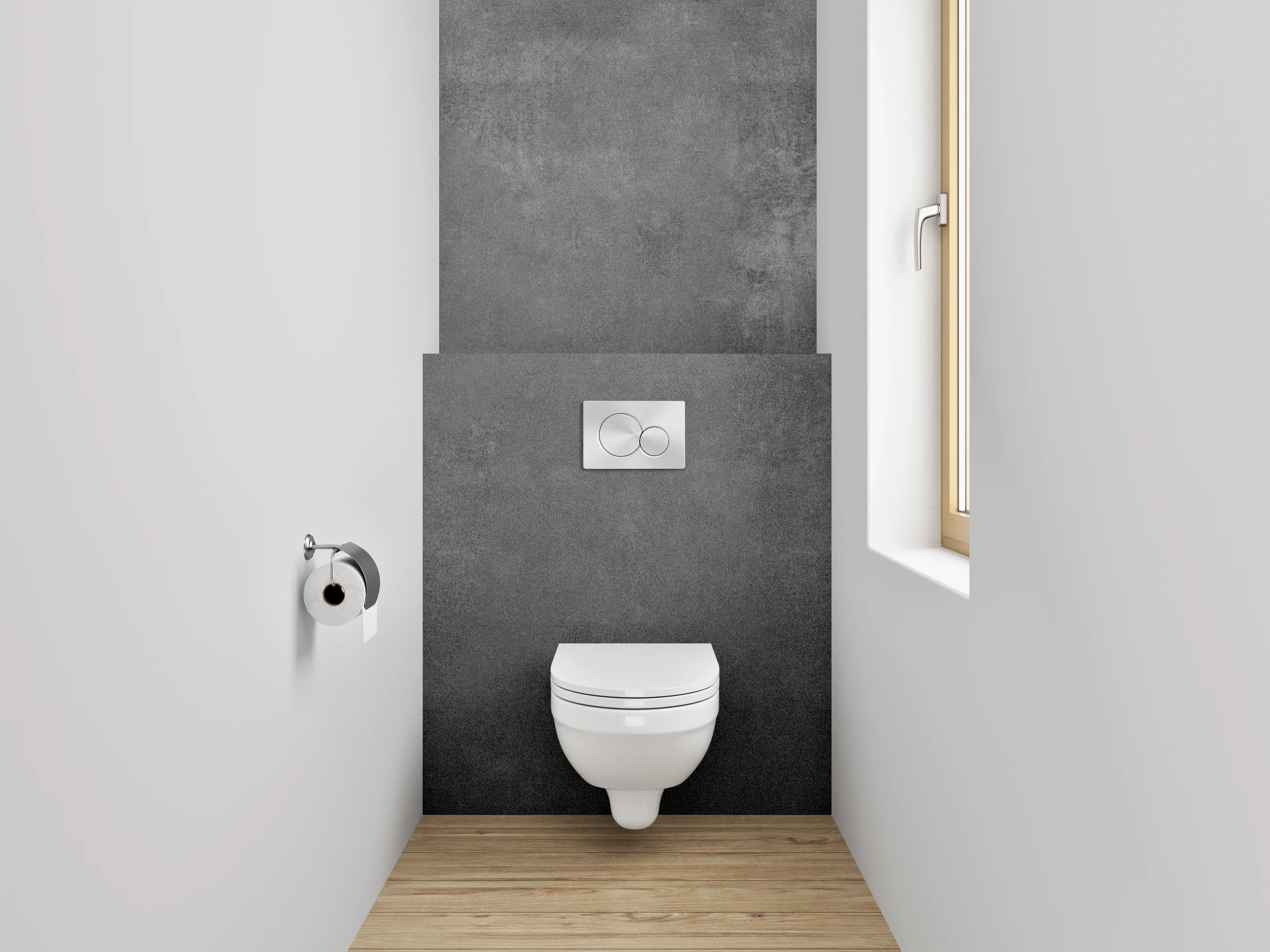 WC-Rückwand - Dunkle Steinoptik Grau Abstrakt