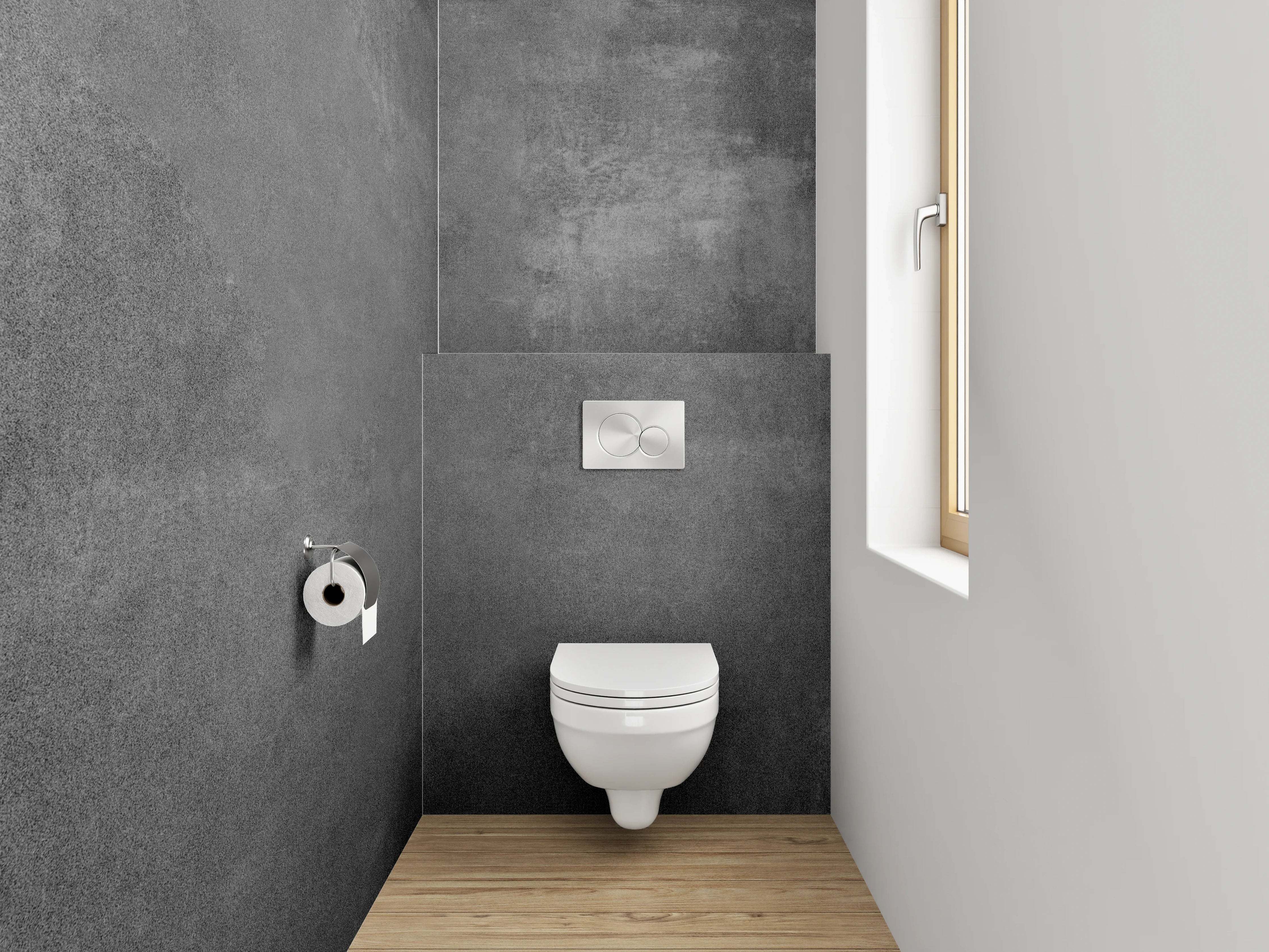 WC-Rückwand - Dunkle Steinoptik Grau Abstrakt