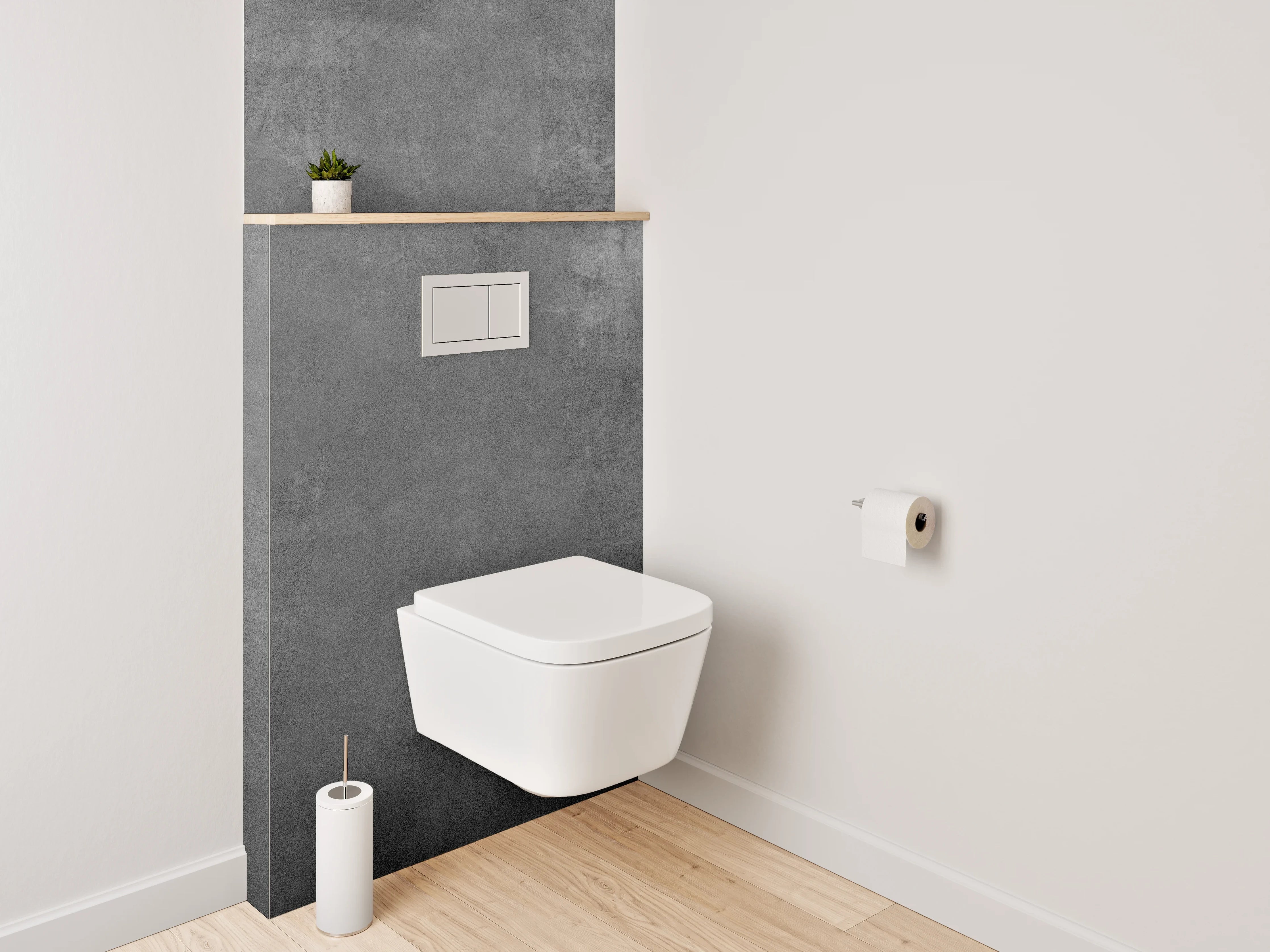 WC-Rückwand - Dunkle Steinoptik Grau Abstrakt