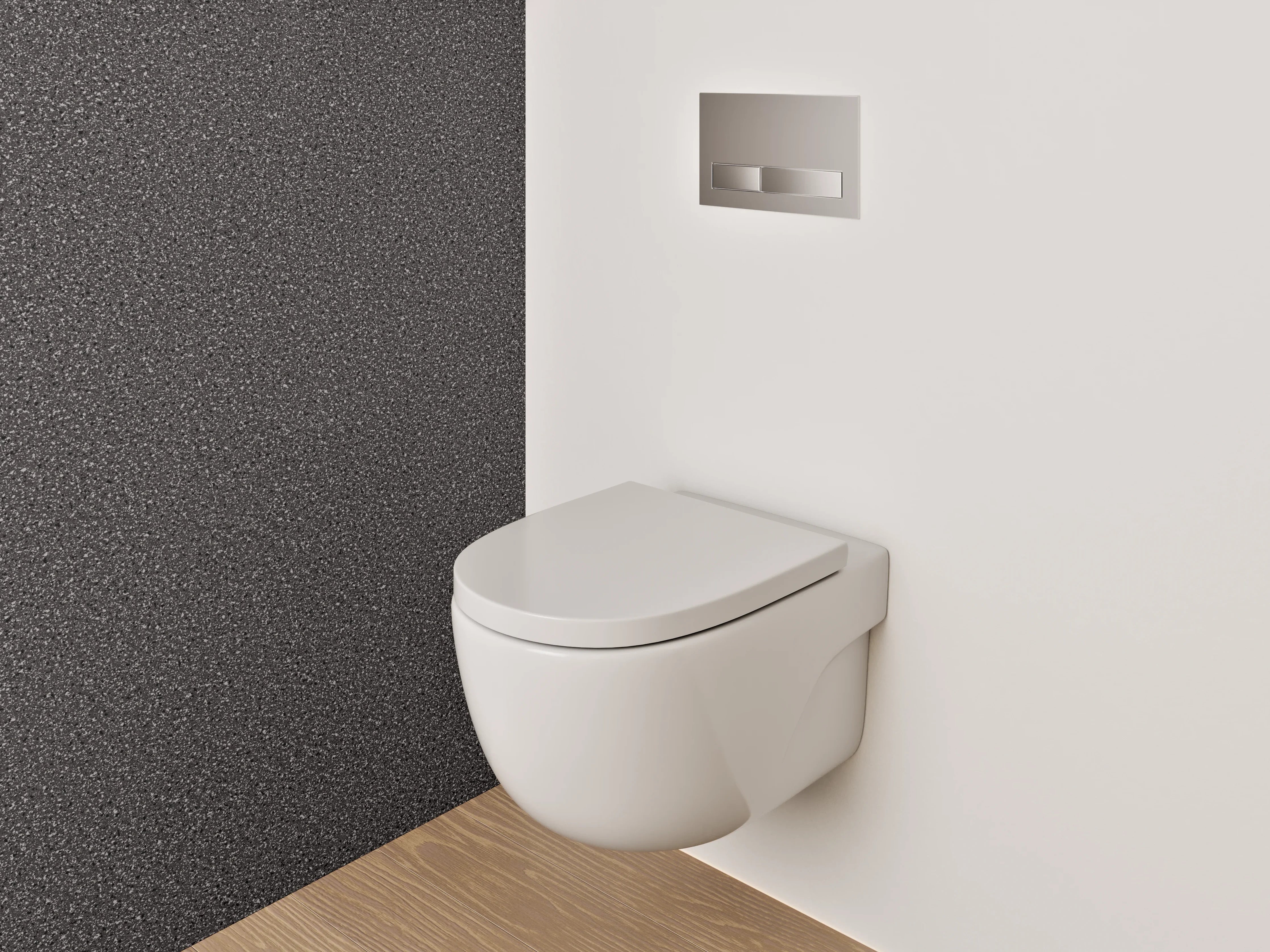 WC-Rückwand - Dunkle Textur mit feinem Muster