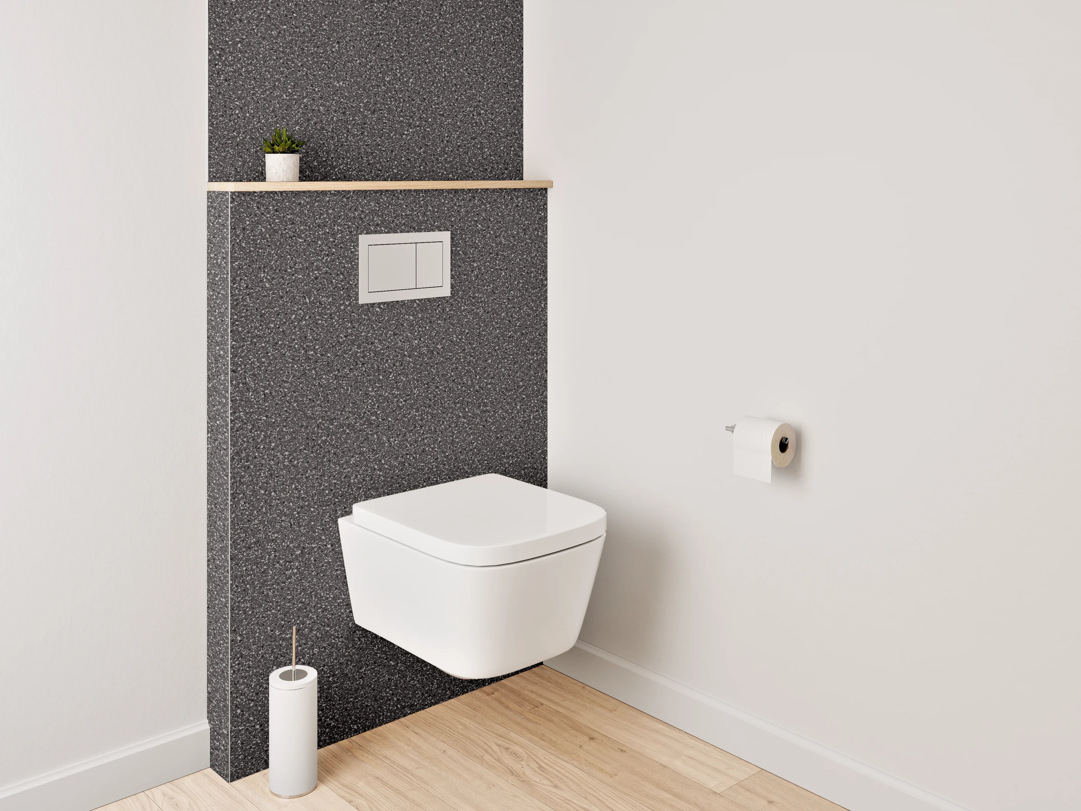 WC-Rückwand - Dunkle Textur mit feinem Muster