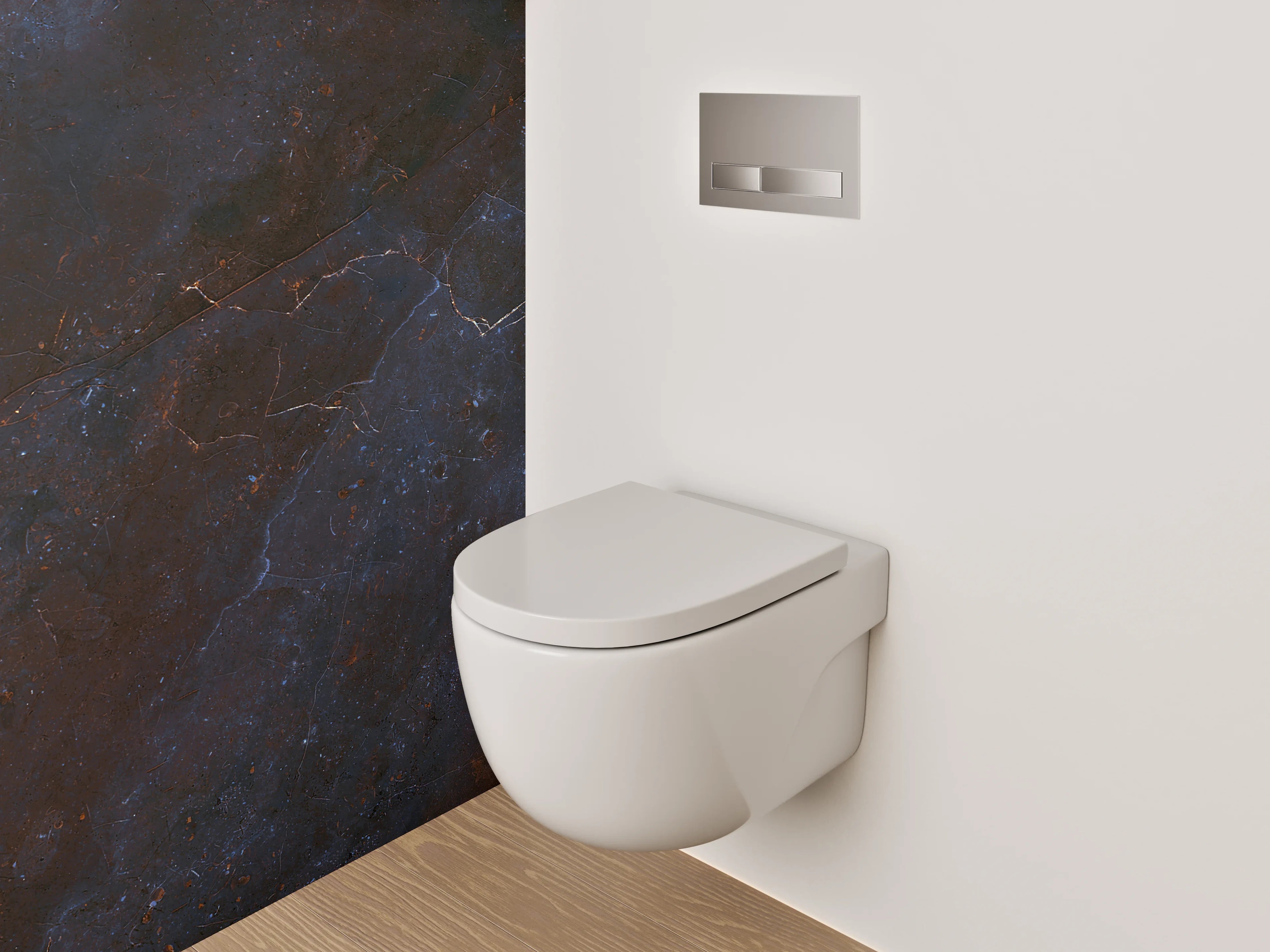 WC-Rückwand - Dunkler Schiefer-Look Badezimmer-Design