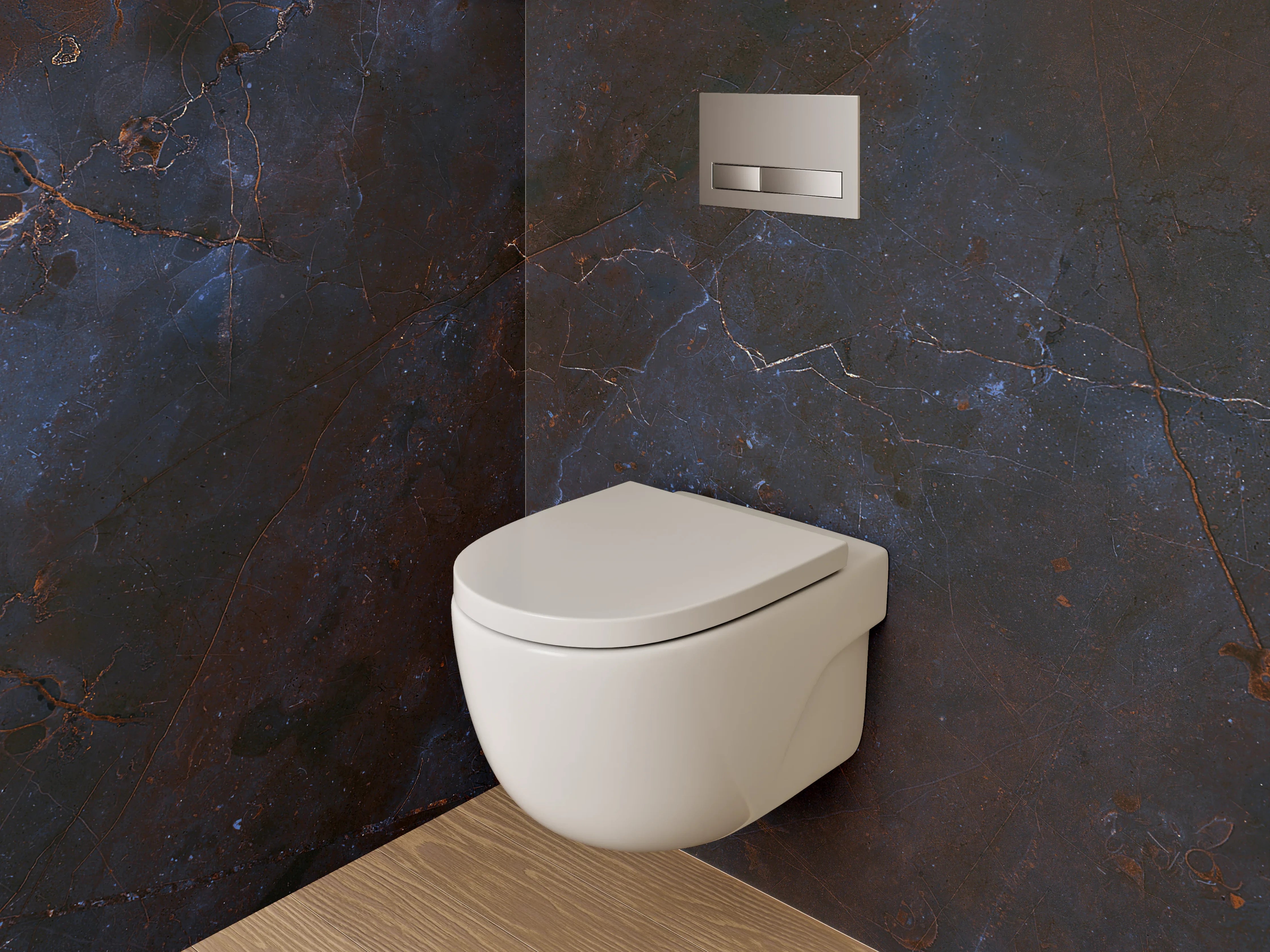 WC-Rückwand - Dunkler Schiefer-Look Badezimmer-Design