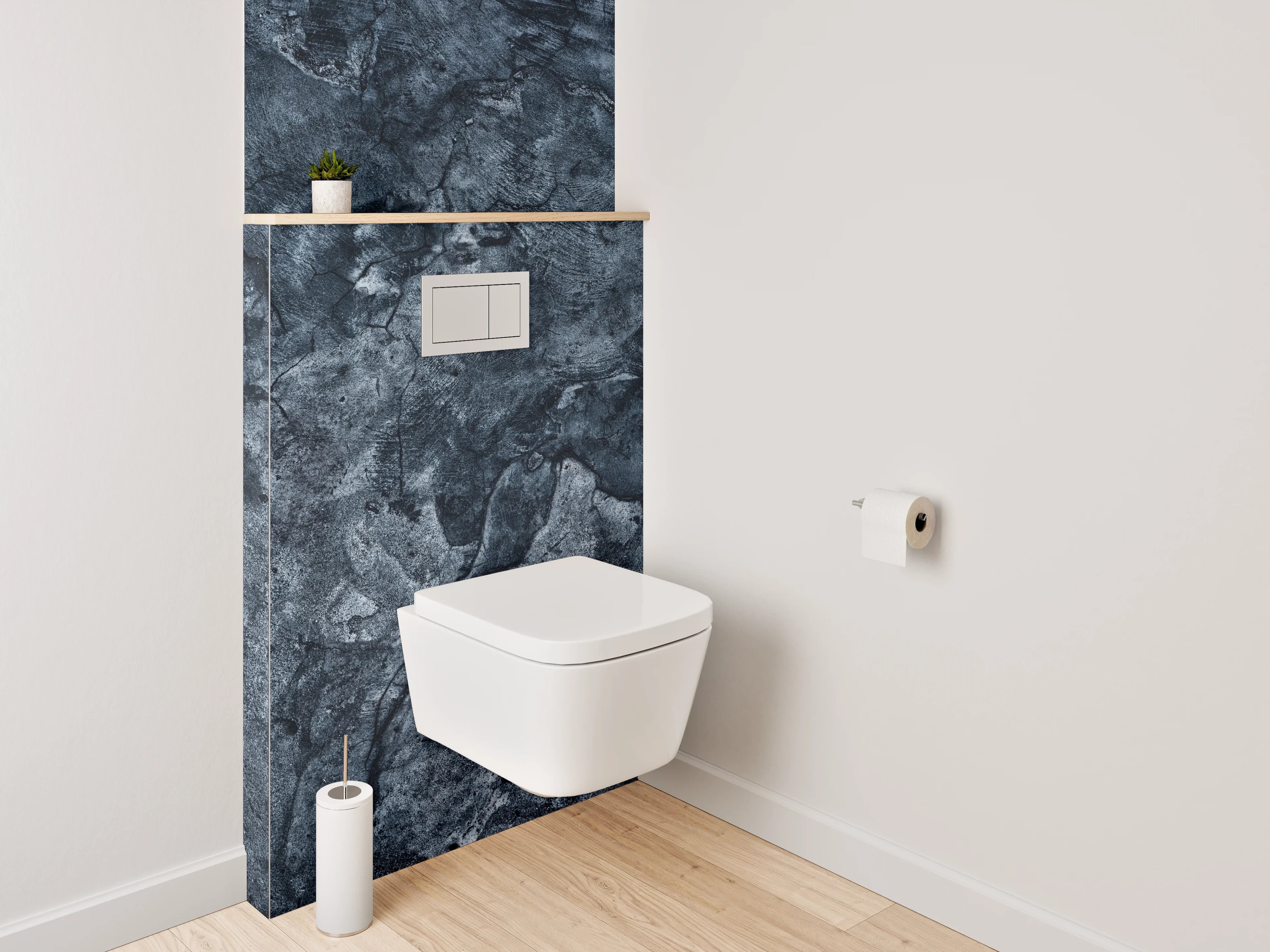 WC-Rückwand - Dunkler Schiefer-Look Strukturwand