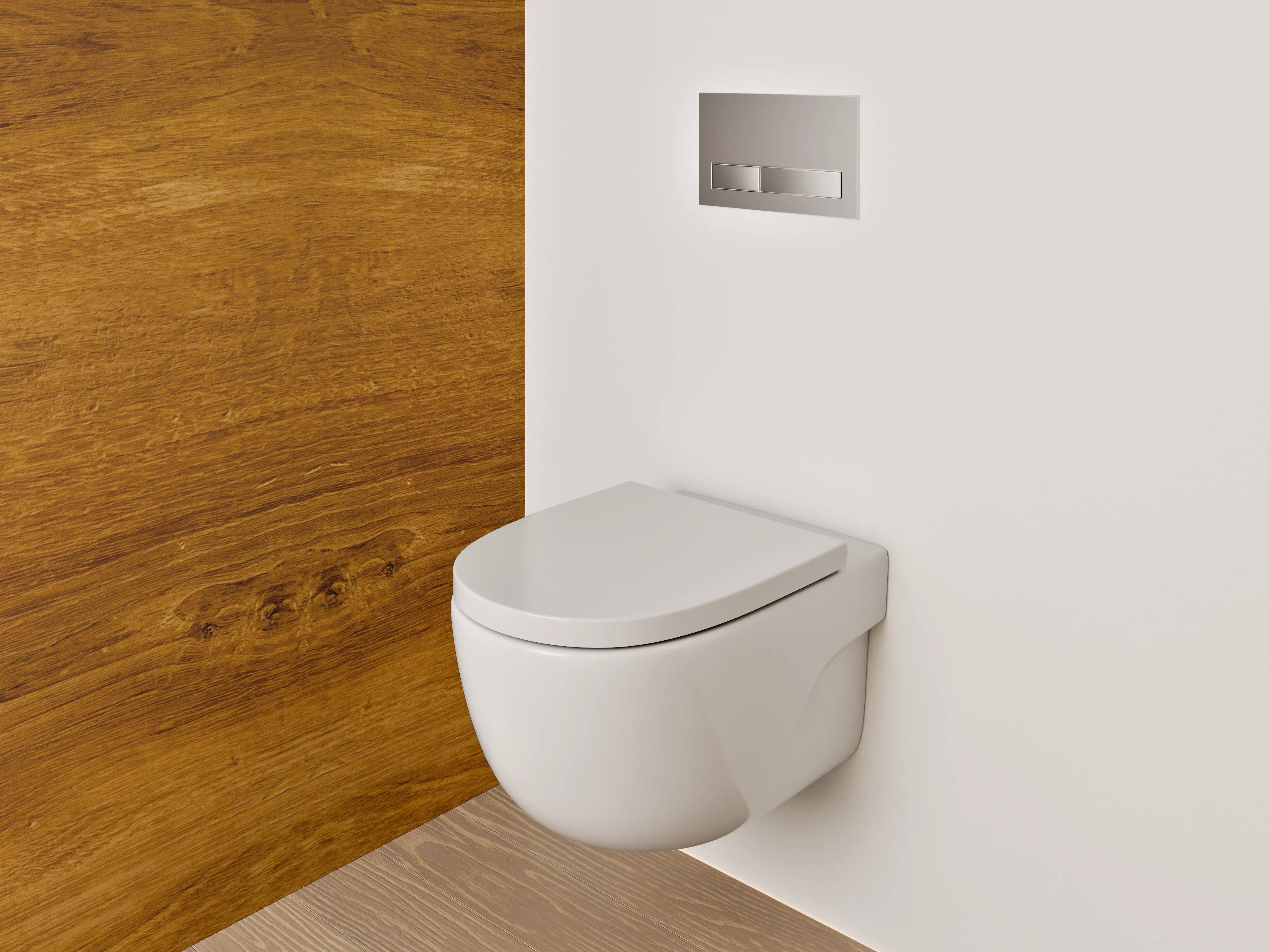 WC-Rückwand - Echtholzoptik Braun – Edle Holzmaserung