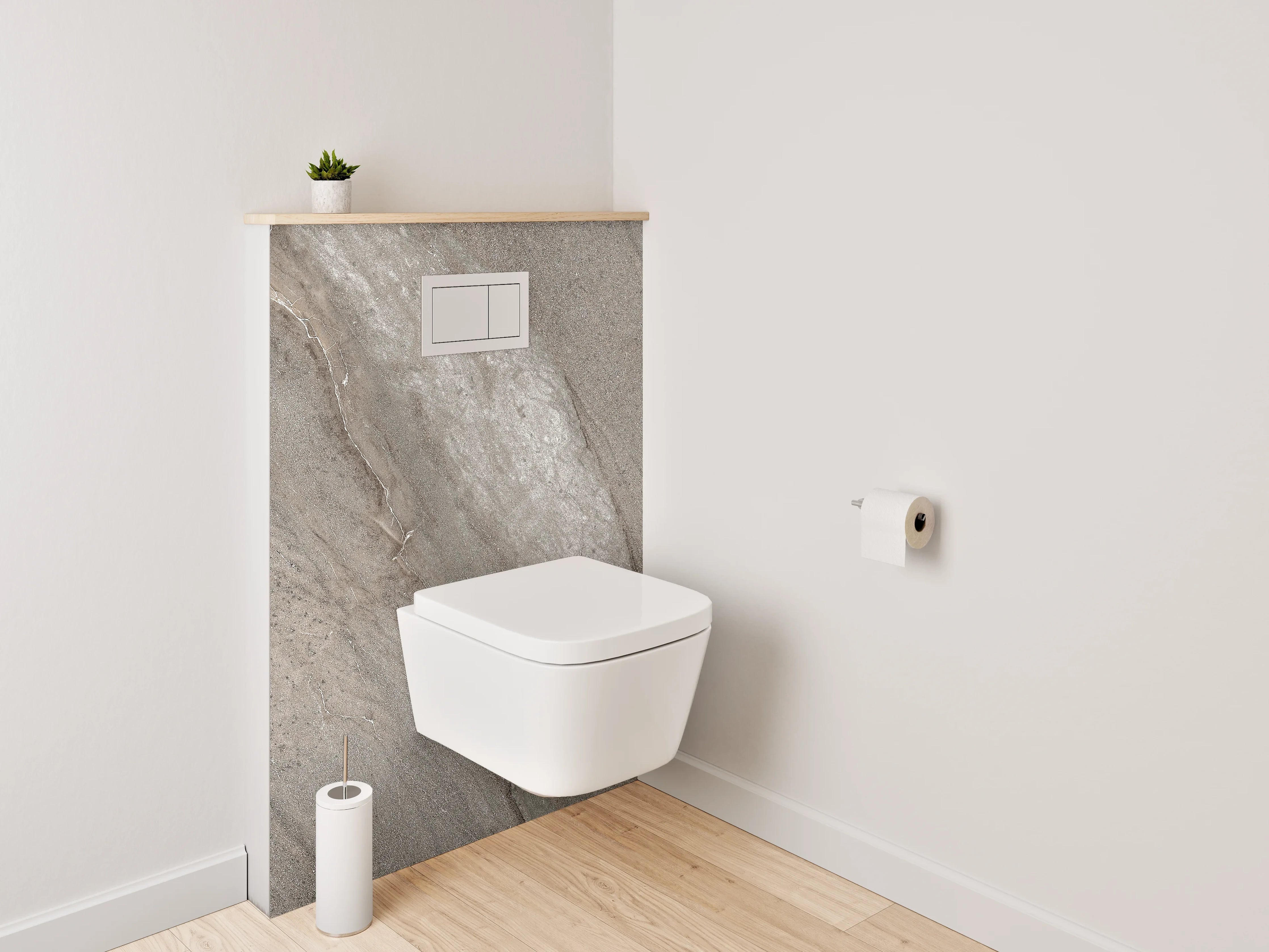 WC-Rückwand - Edler Marmor-Look Beige Grau