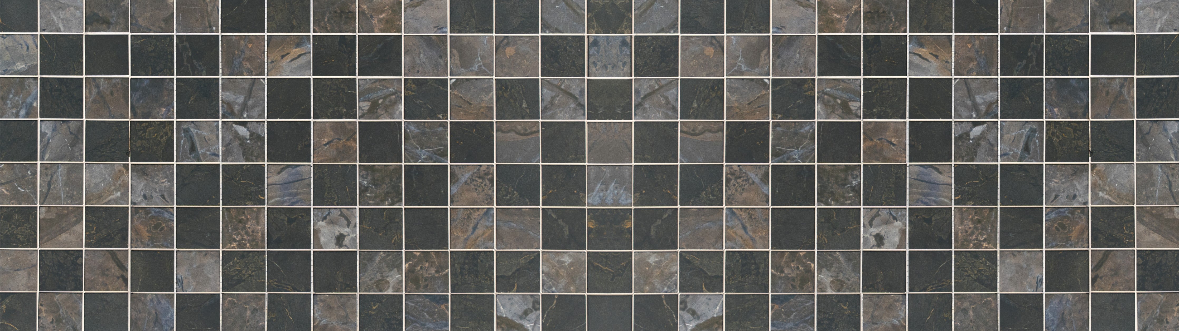 WC-Rückwand-Edles Mosaikfliesen-Design in Grau-Schwarz