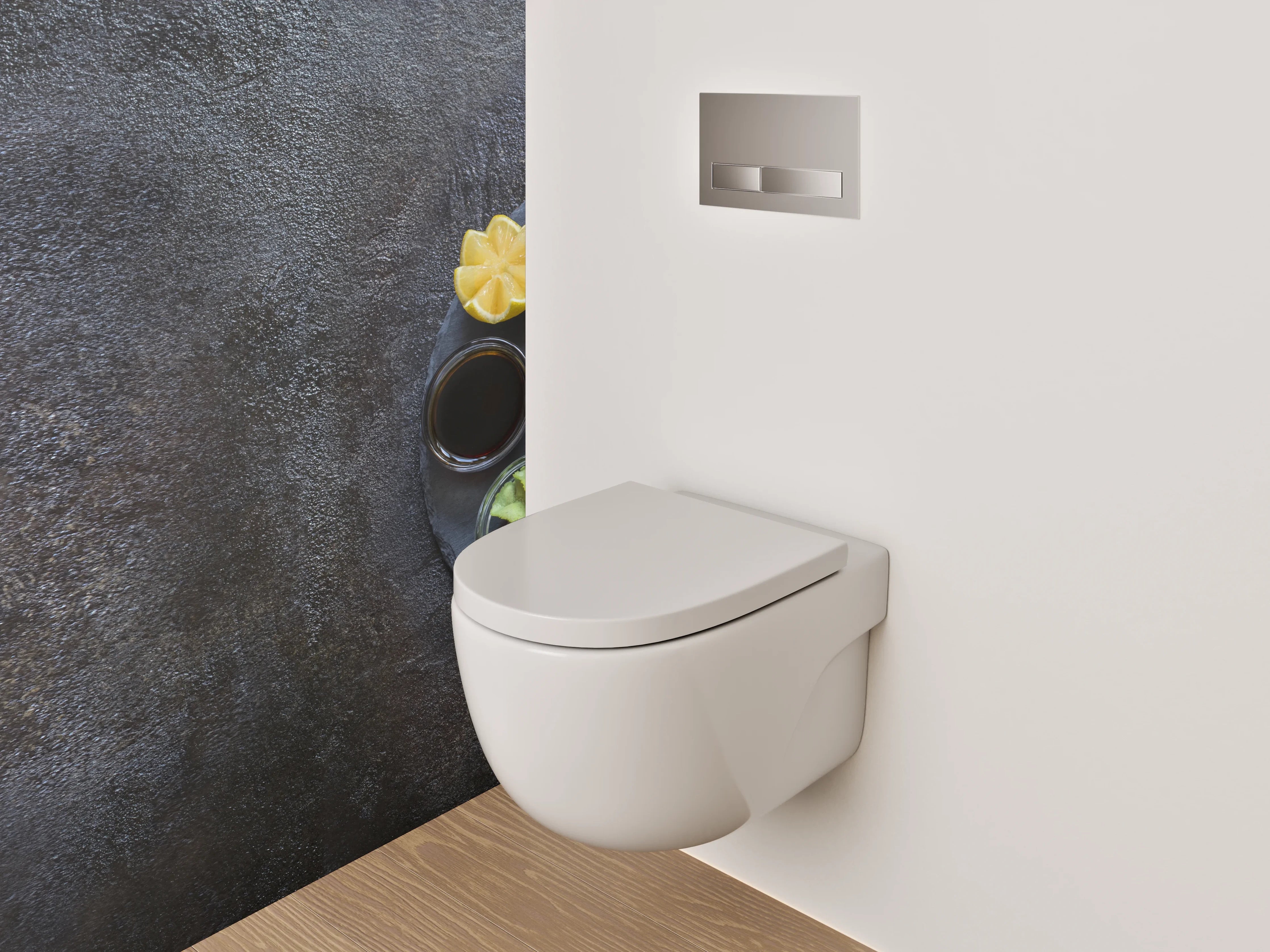 WC-Rückwand - Edles Sushi-Arrangement auf dunklem Stein
