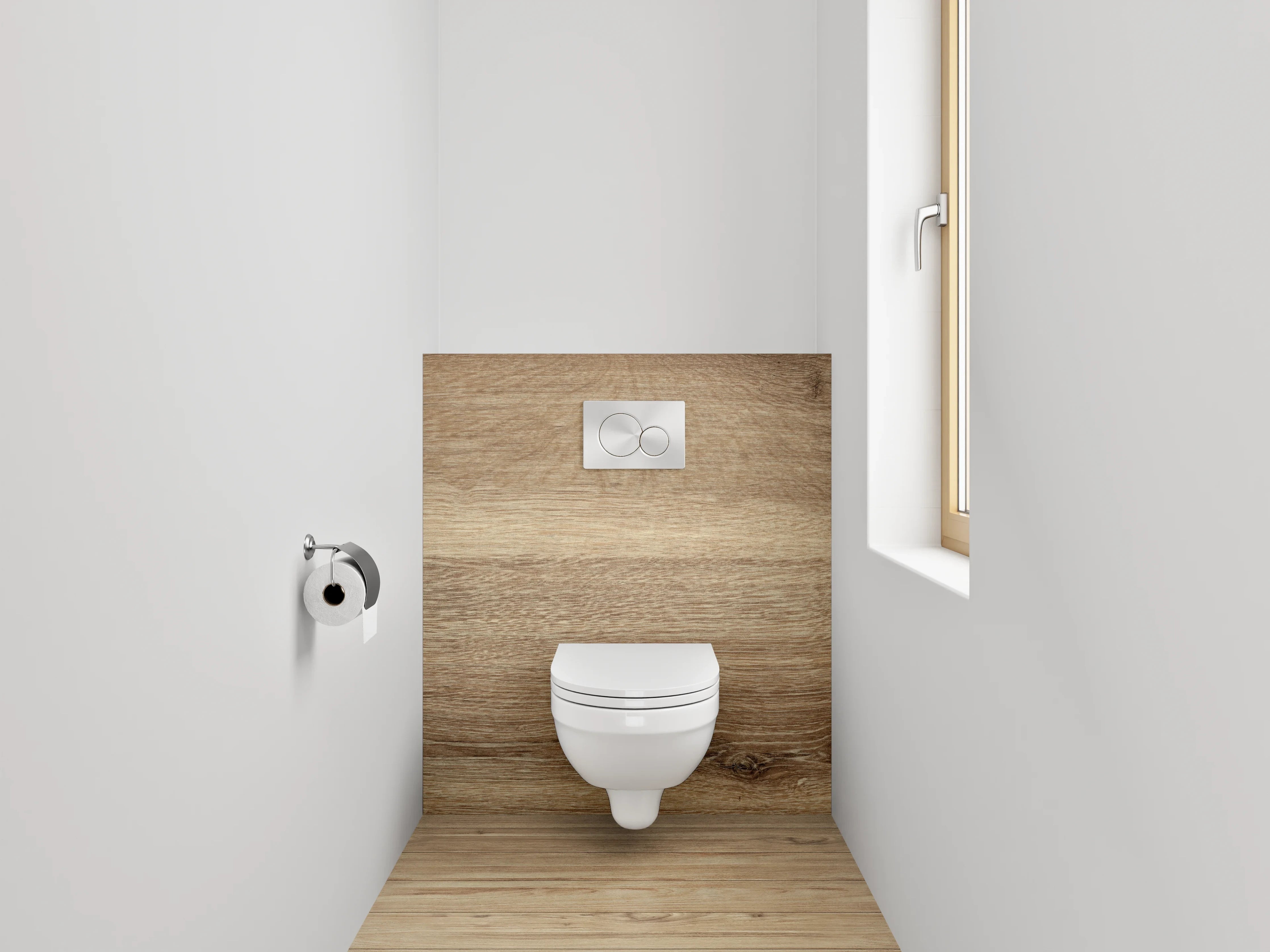 WC-Rückwand - Eiche Holzoptik Dekorplatte