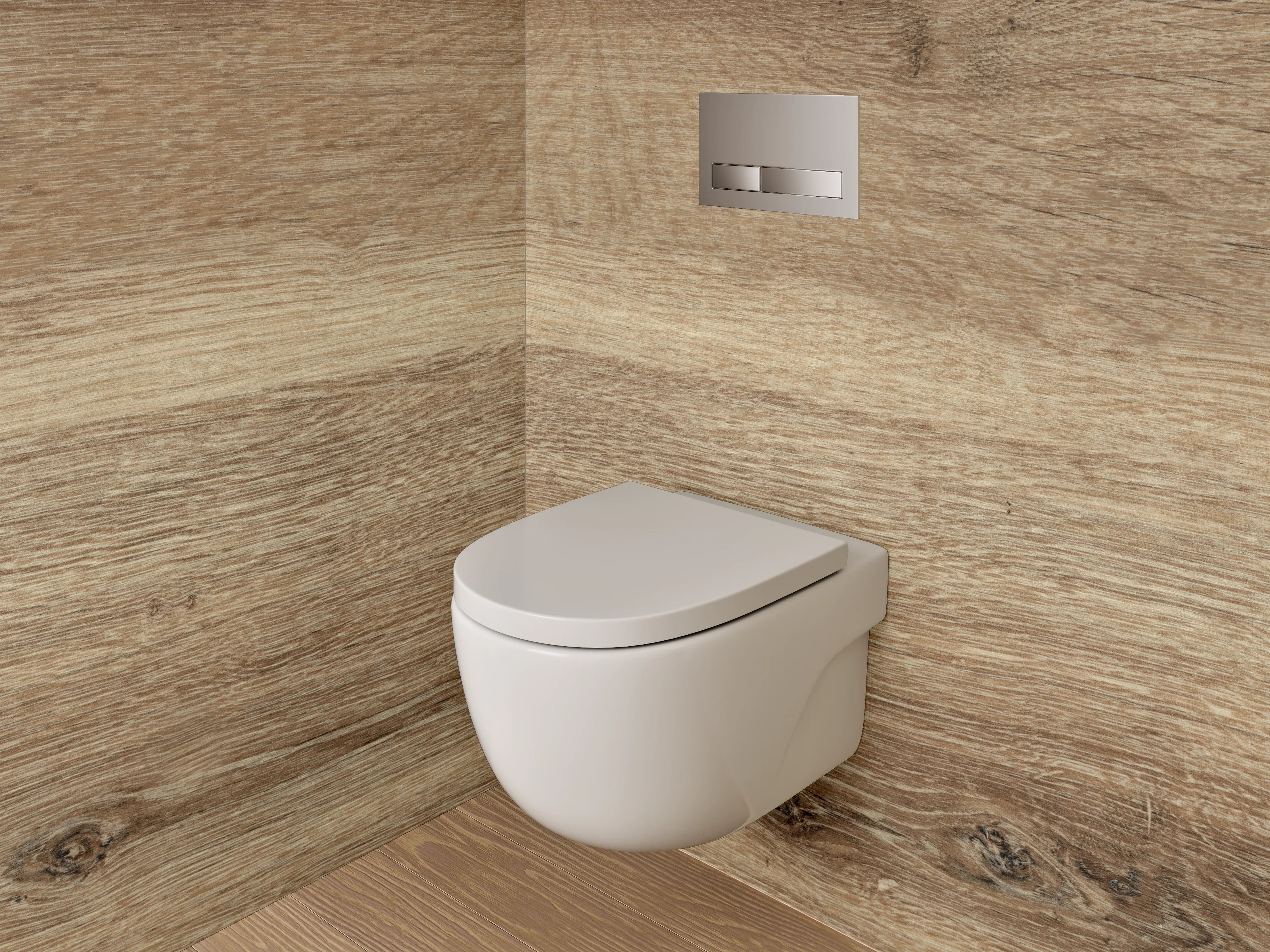 WC-Rückwand - Eiche Holzoptik Dekorplatte