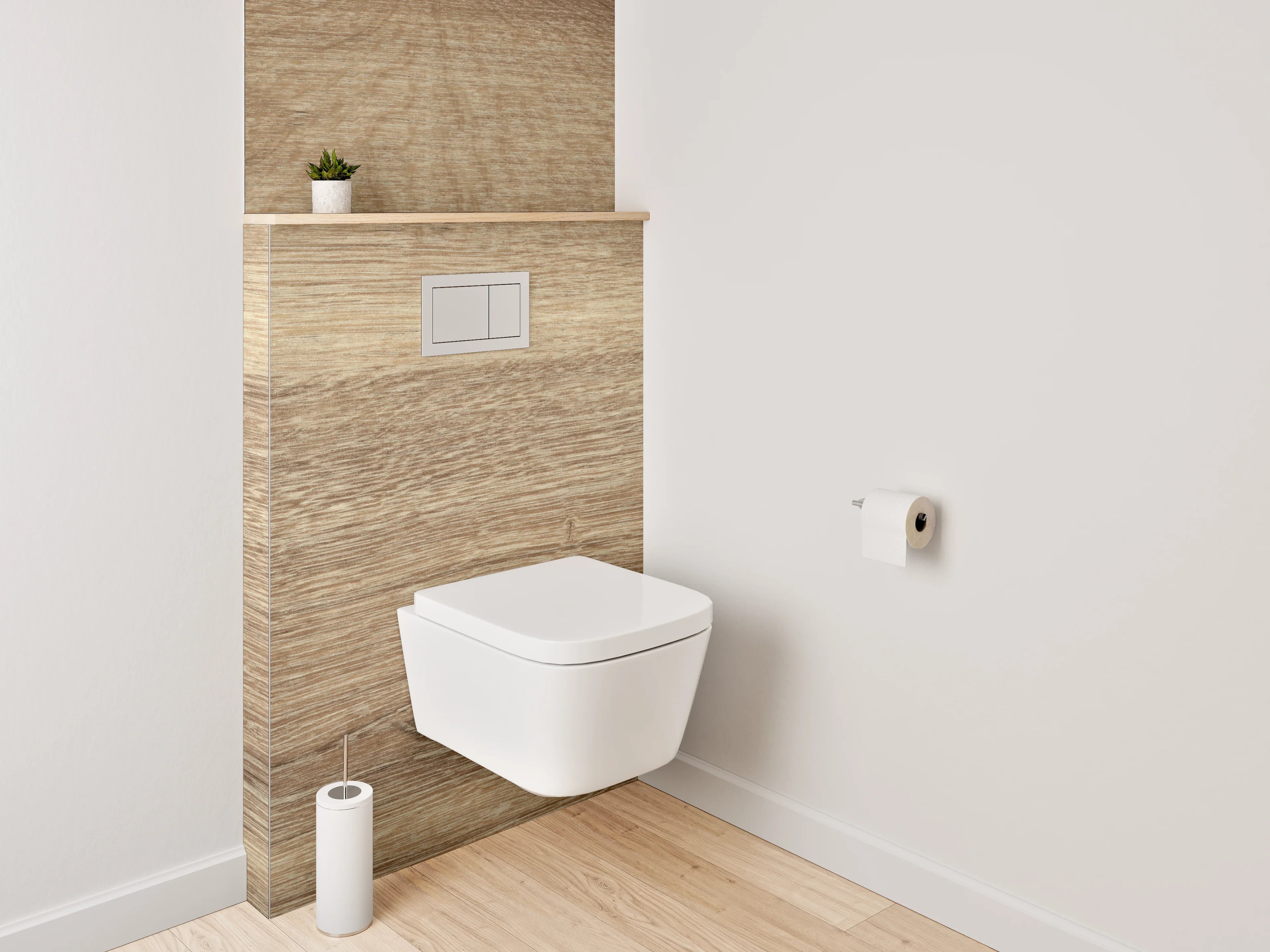 WC-Rückwand - Eiche Holzoptik Dekorplatte