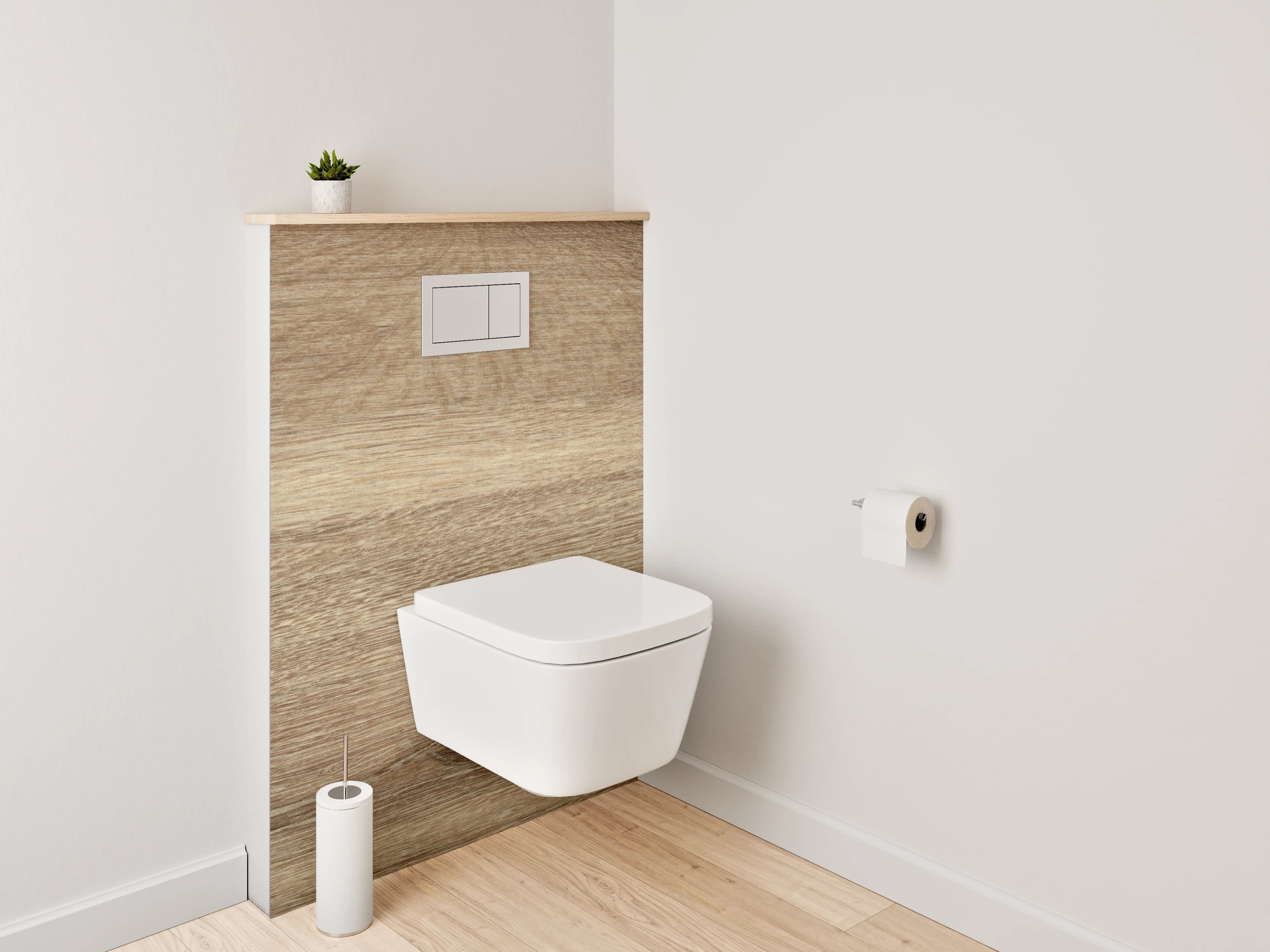 WC-Rückwand - Eiche Holzoptik Dekorplatte