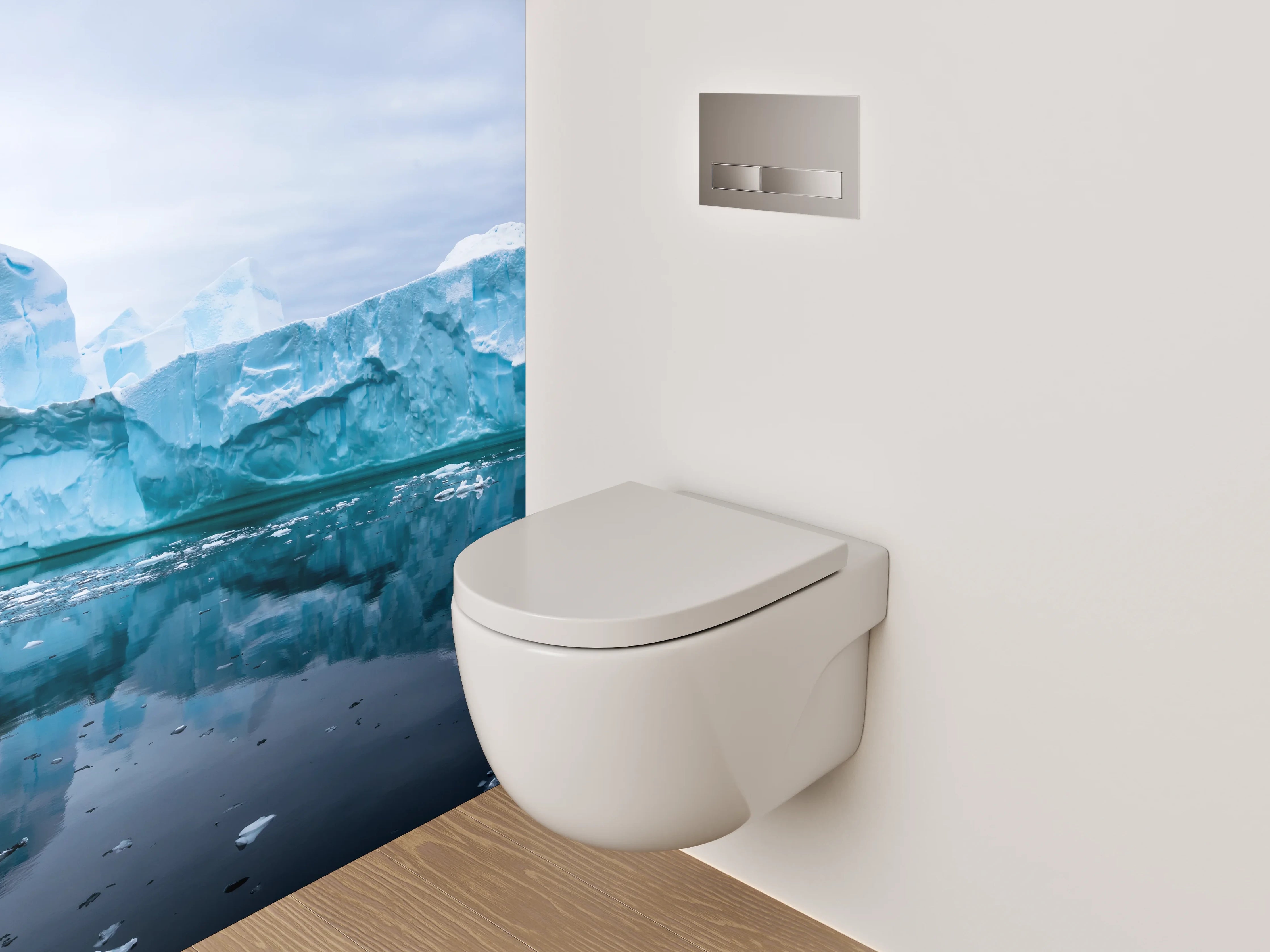 WC-Rückwand - Eisberg Spiegelung Fotoprint