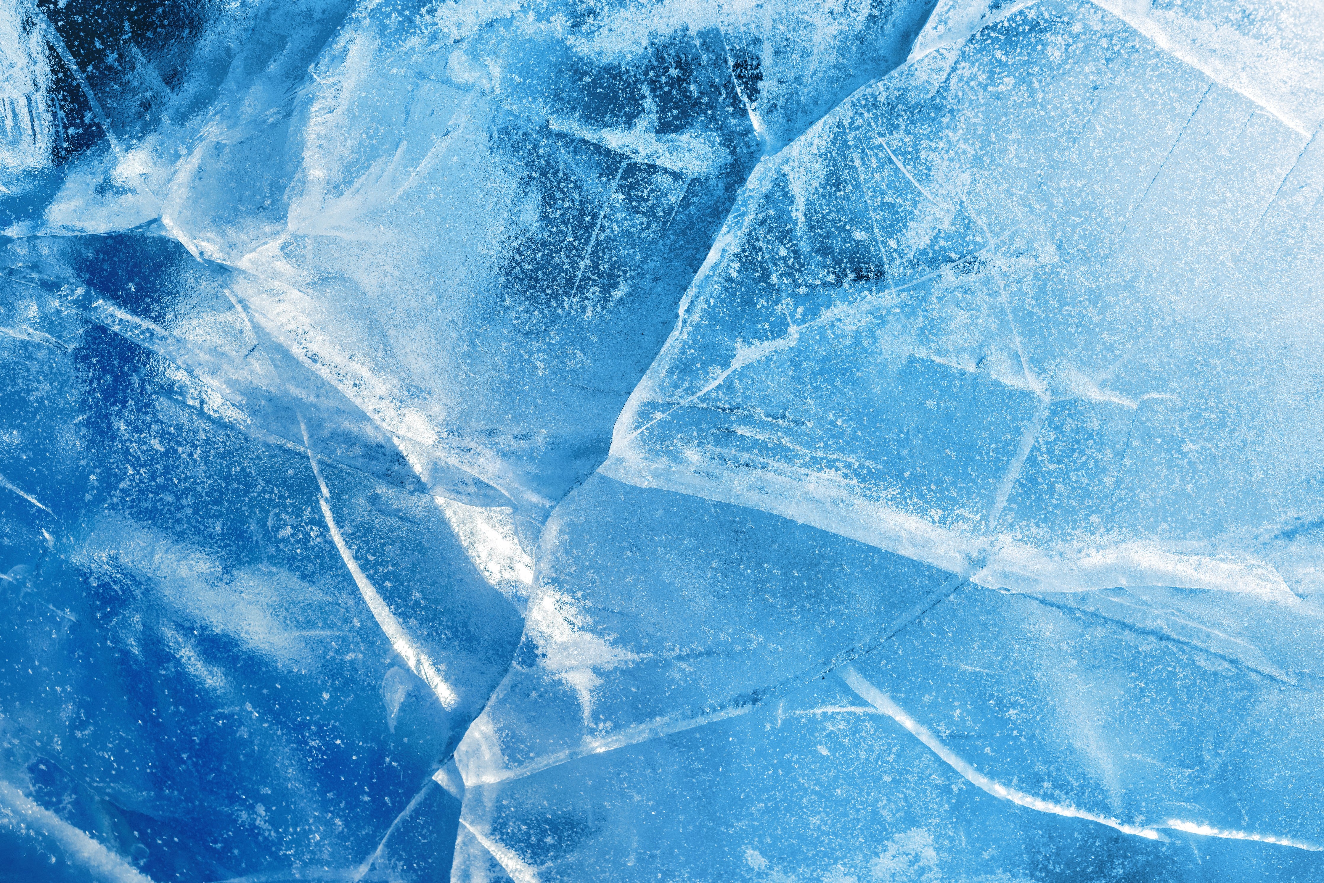 WC-Rückwand-Eisstruktur Blau Abstrakt Kalt