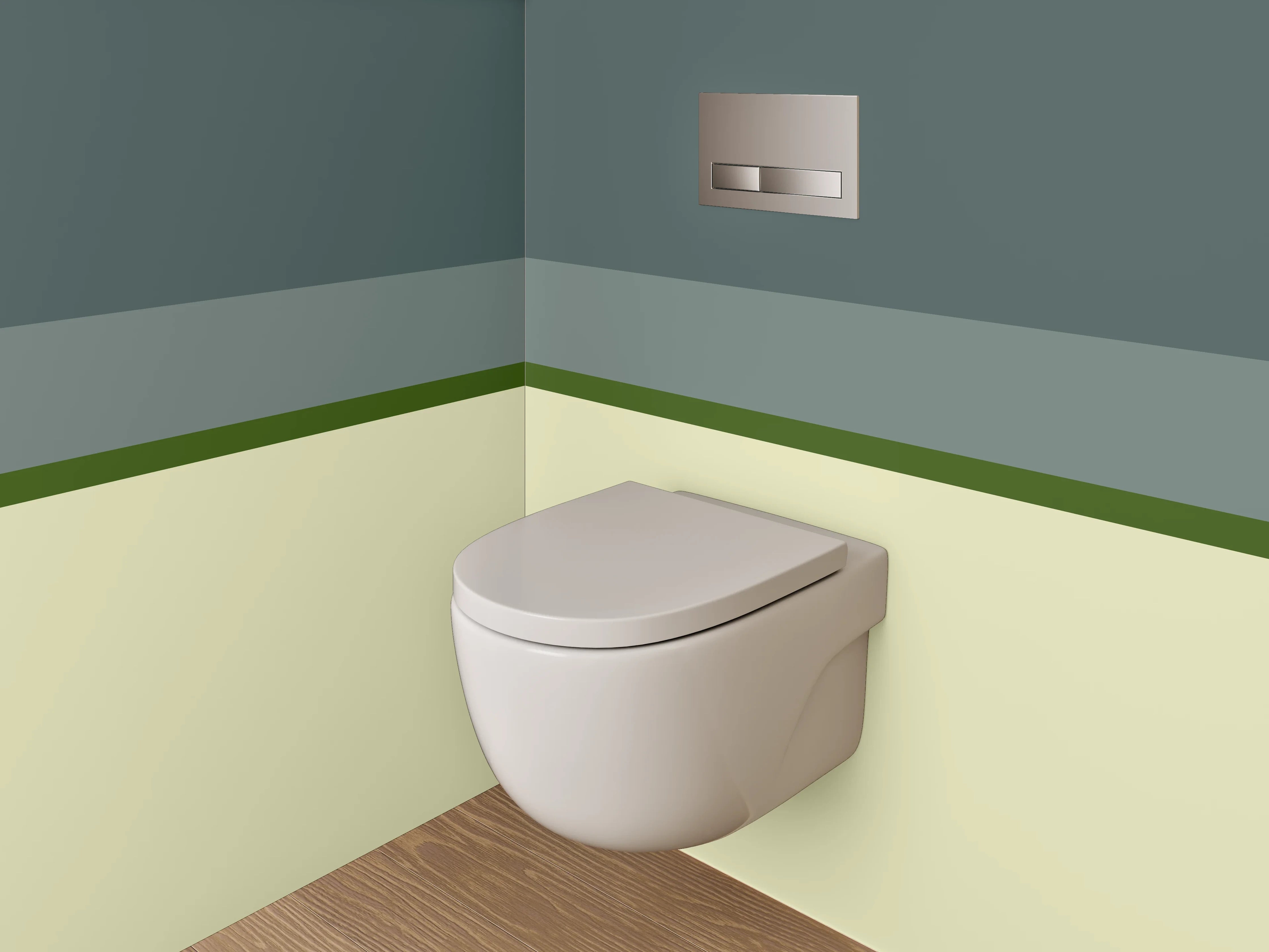 WC-Rückwand - Elegante Graunuancen in Weiß