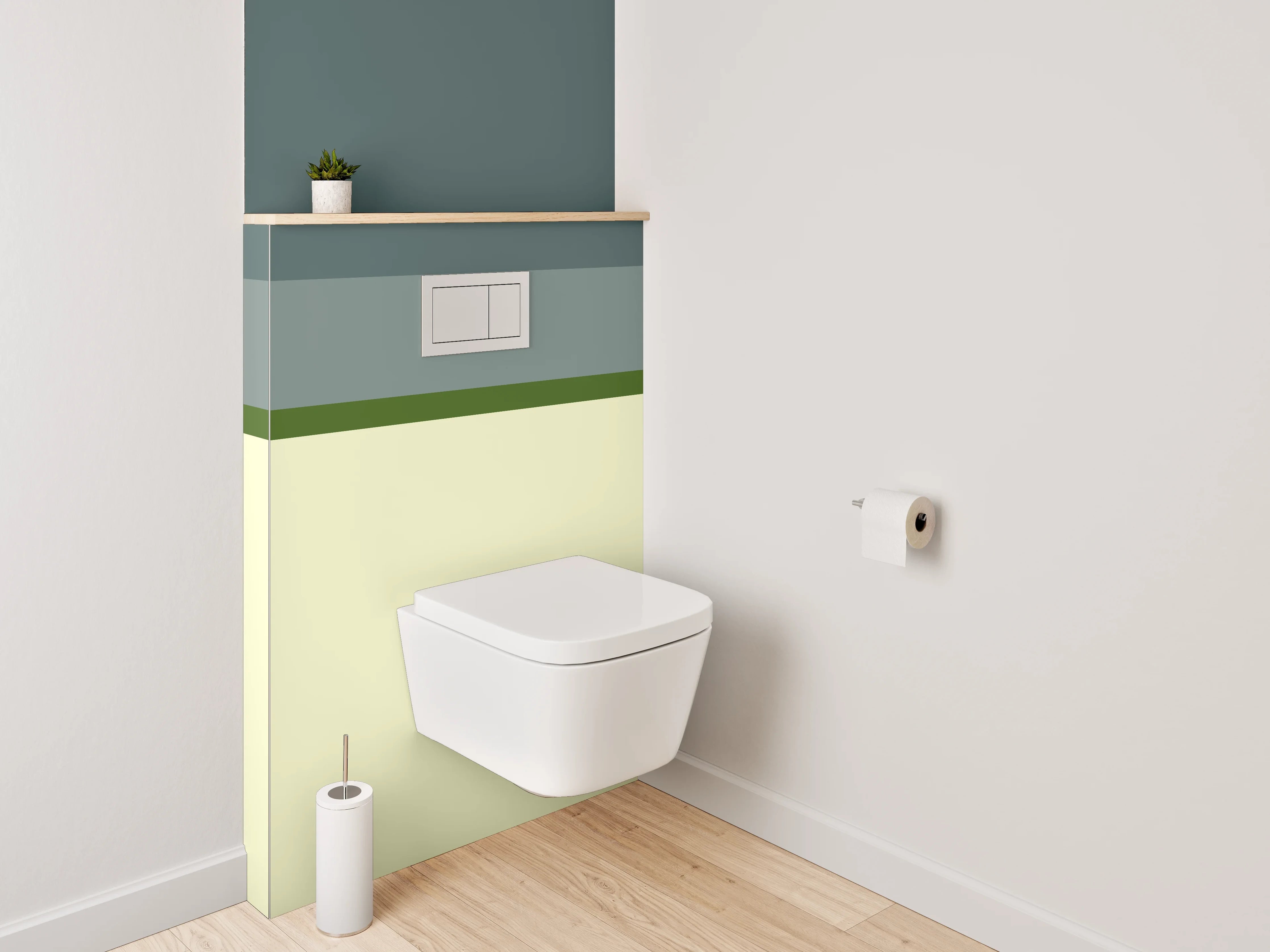 WC-Rückwand - Elegante Graunuancen in Weiß