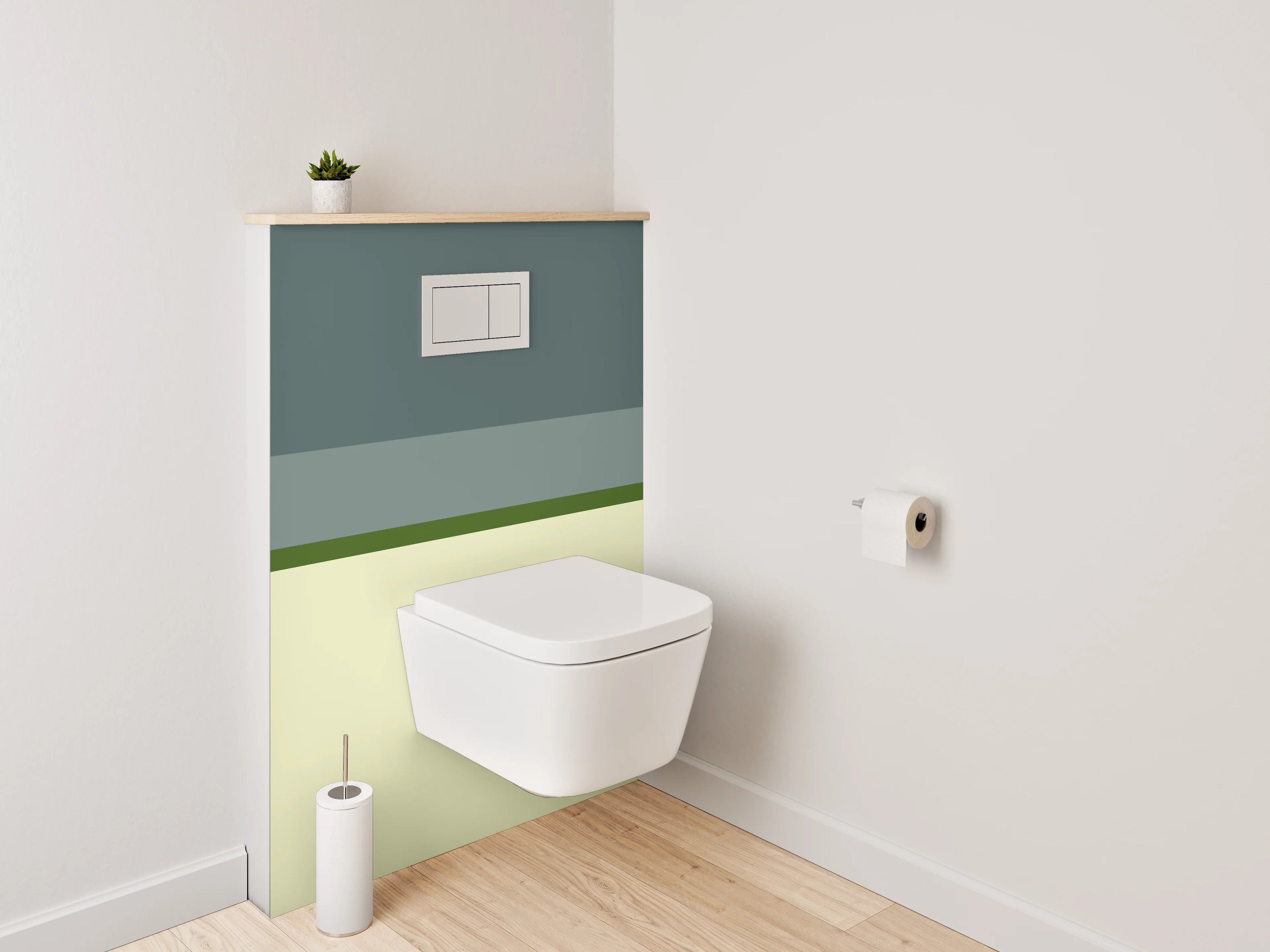 WC-Rückwand - Elegante Graunuancen in Weiß