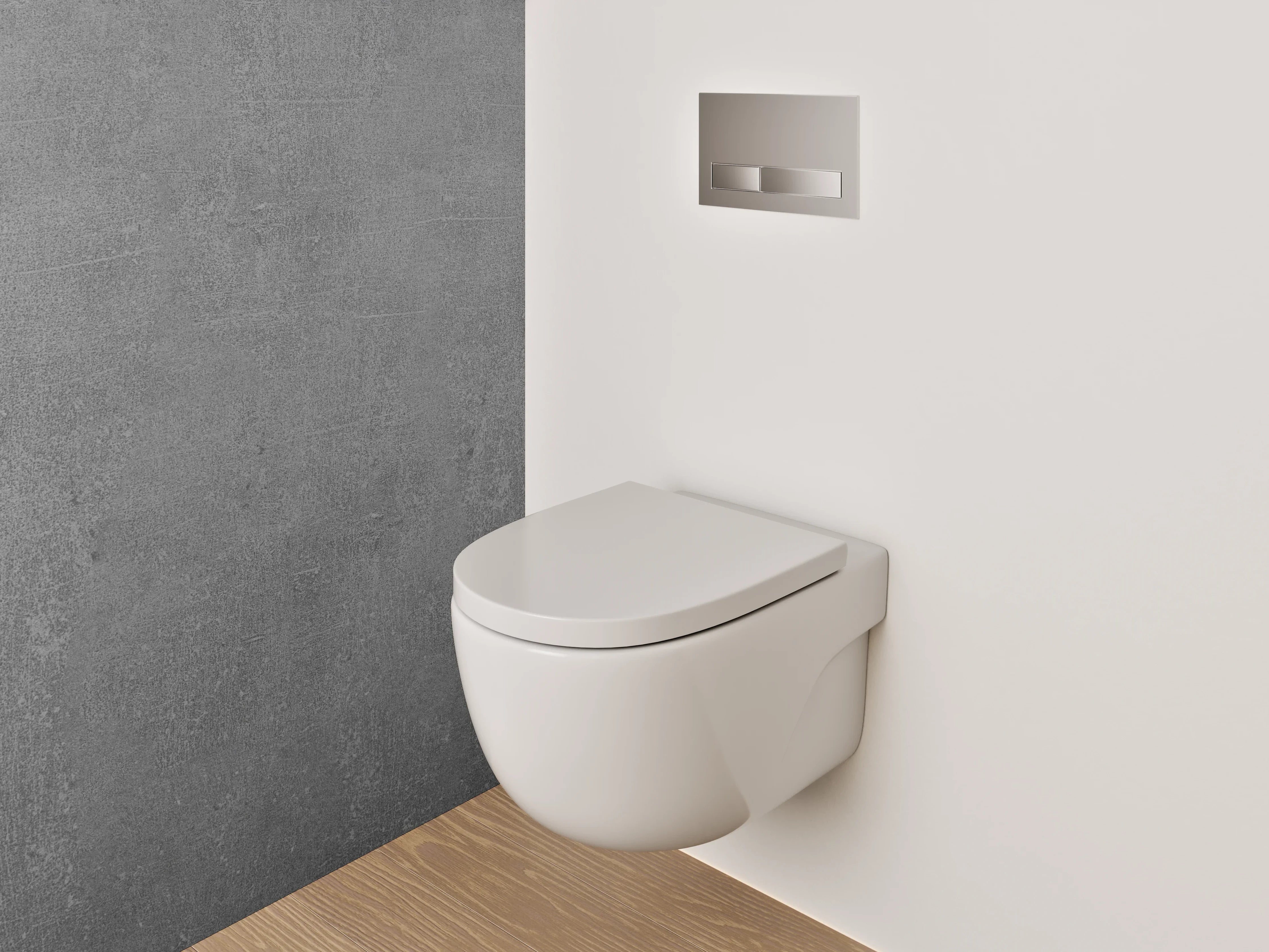 WC-Rückwand - Elegante graue Marmoroptik für moderne Räume