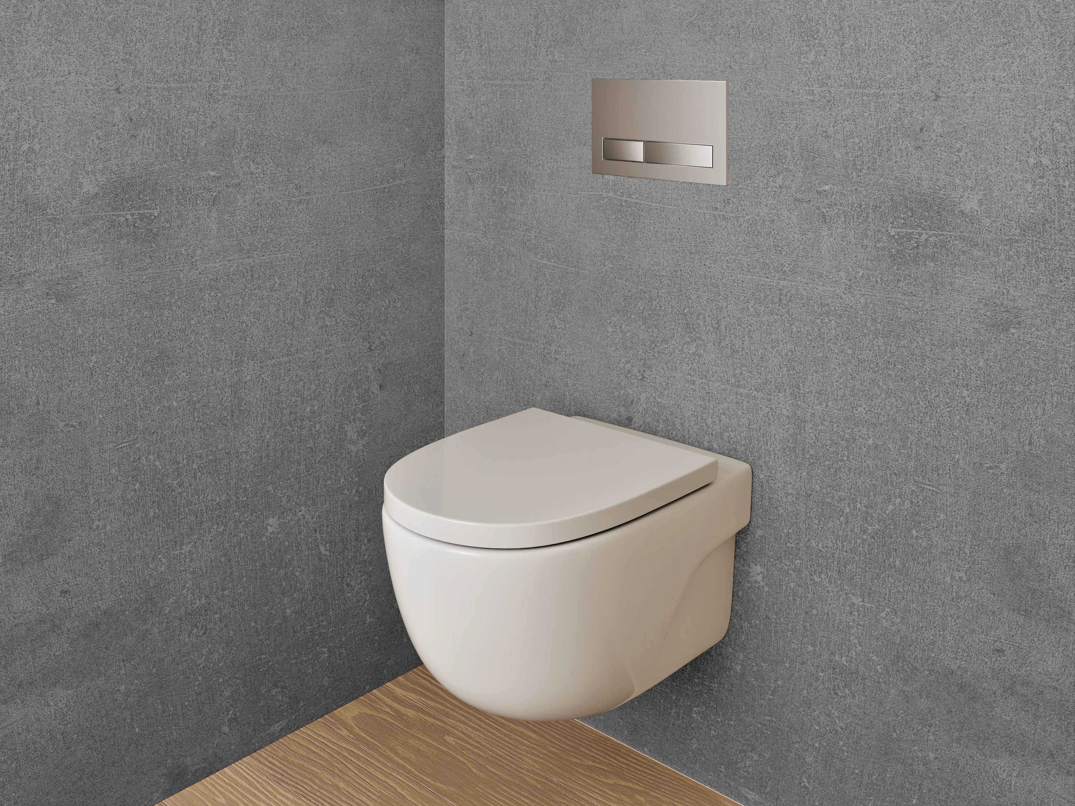 WC-Rückwand - Elegante graue Marmoroptik für moderne Räume