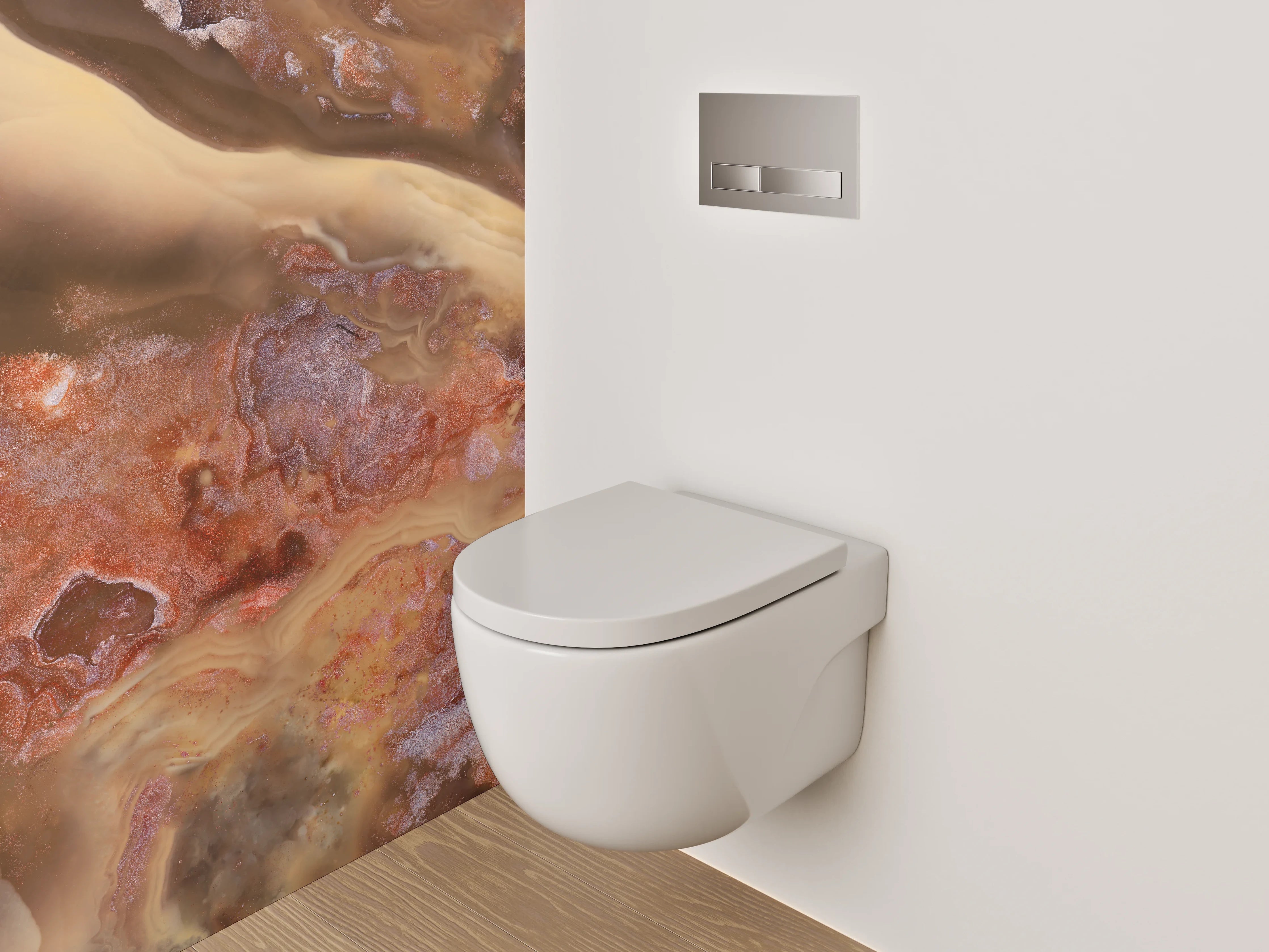 WC-Rückwand - Eleganter Onyx-Marmor Look