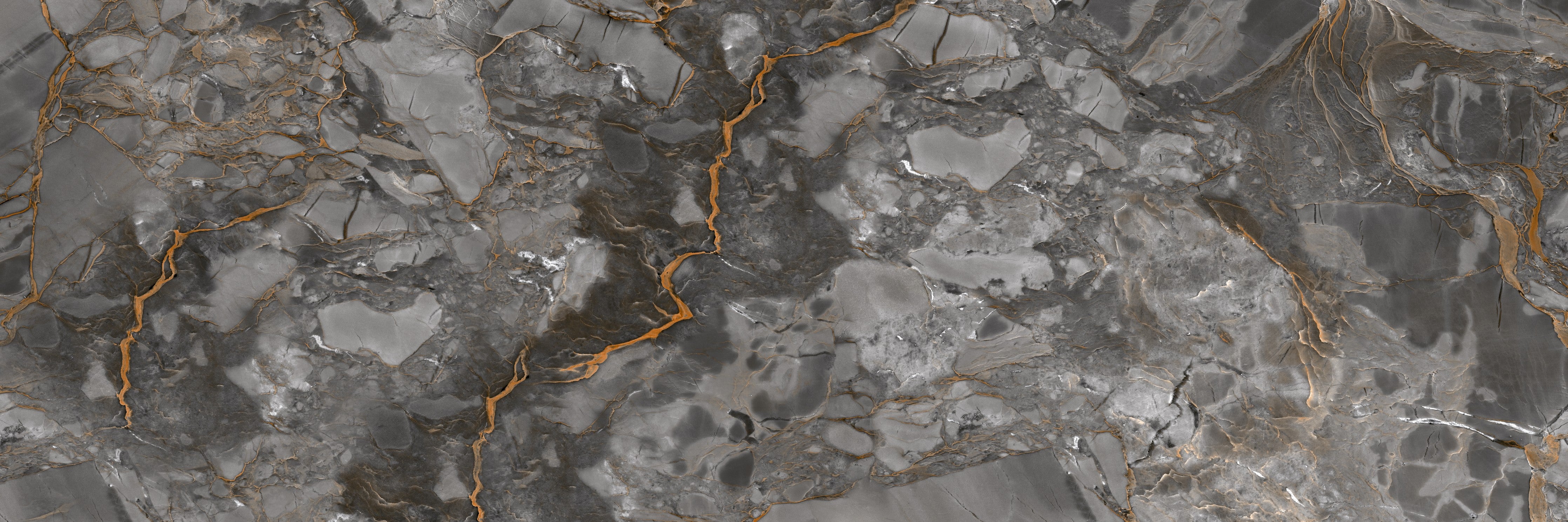 WC-Rückwand-Eleganter grauer Marmor mit Goldadern