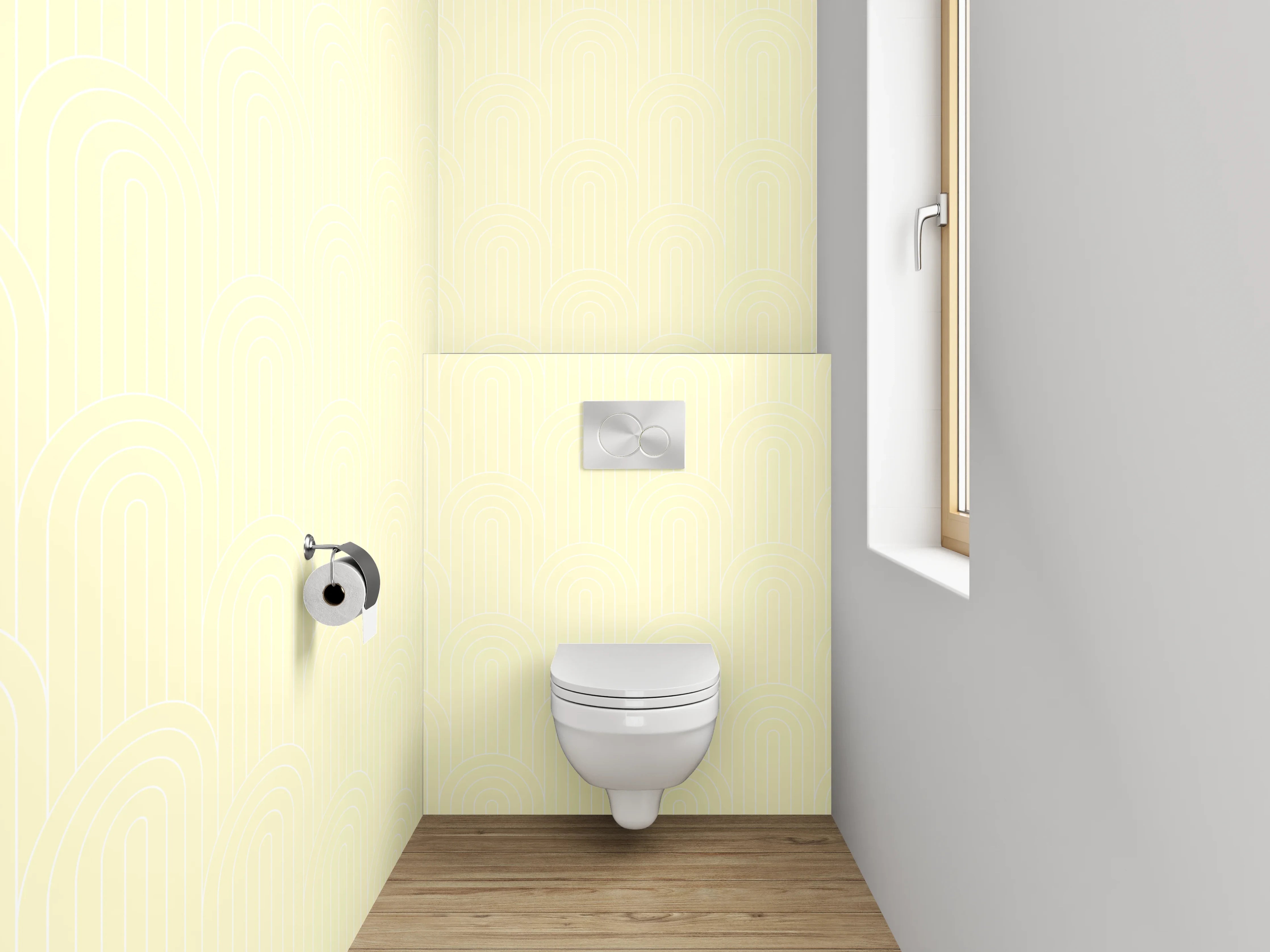 WC-Rückwand - Elegantes Beige Uni Design