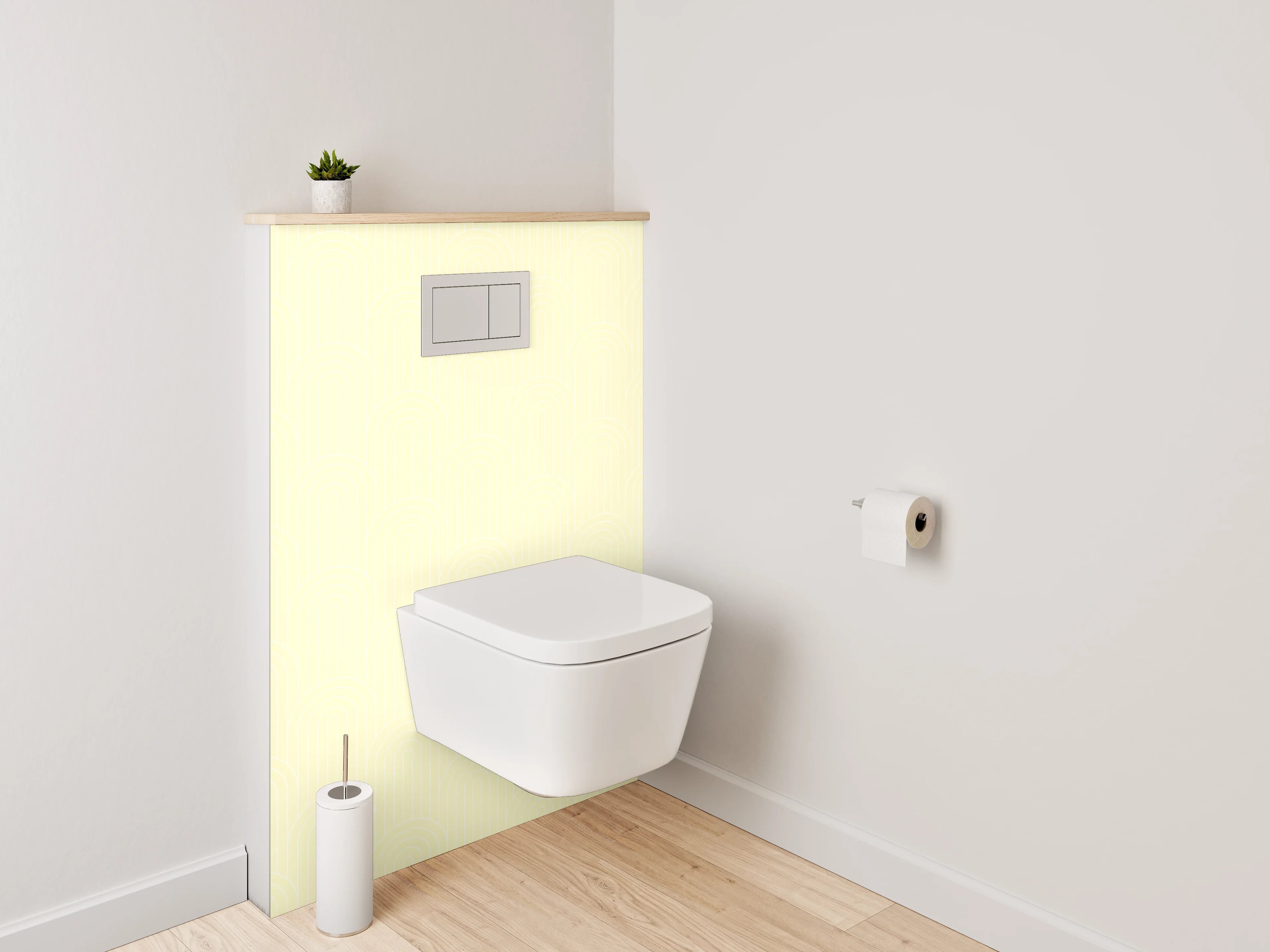 WC-Rückwand - Elegantes Beige Uni Design