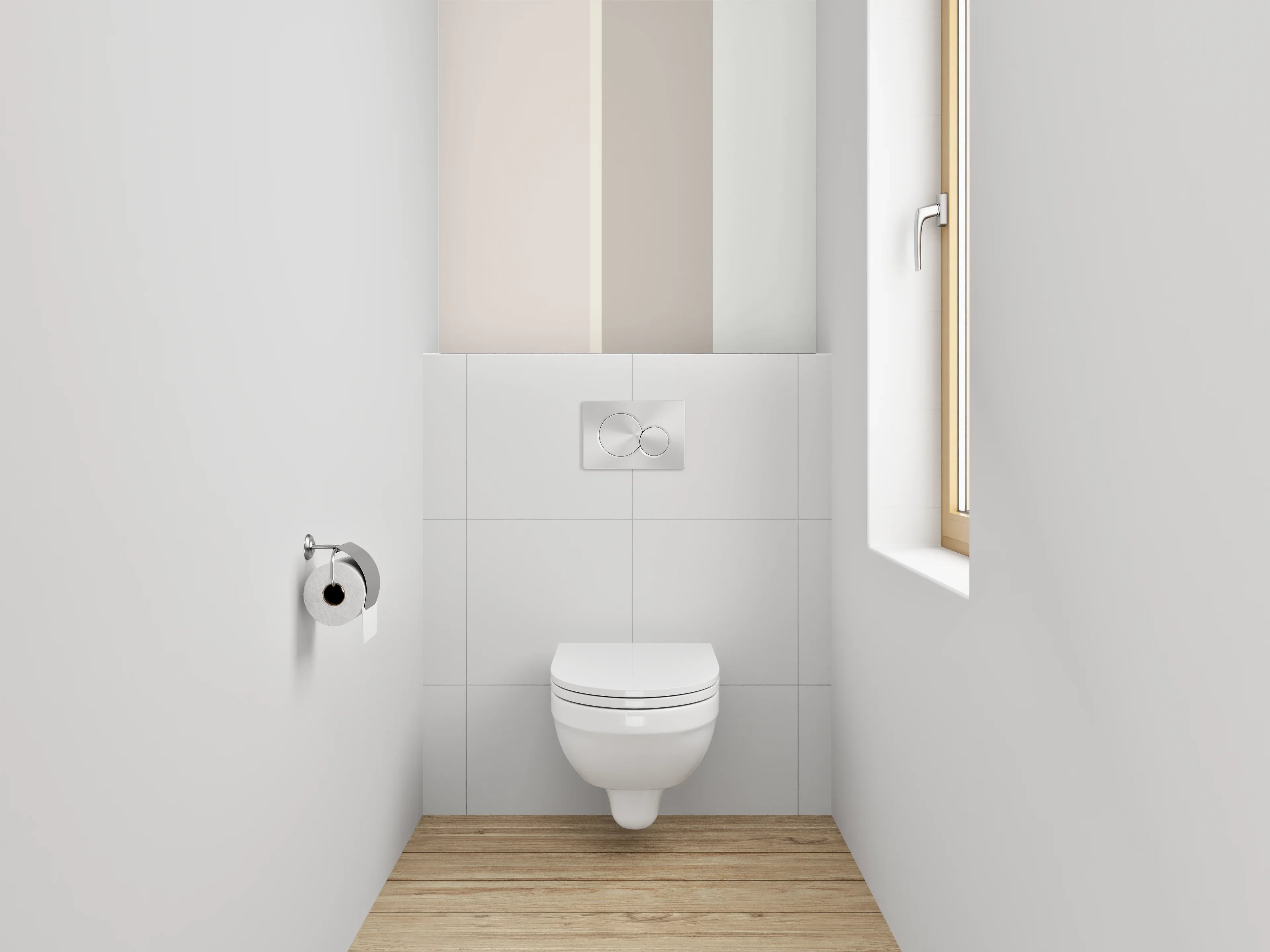 WC-Rückwand - Elegantes Beige und Creme Design
