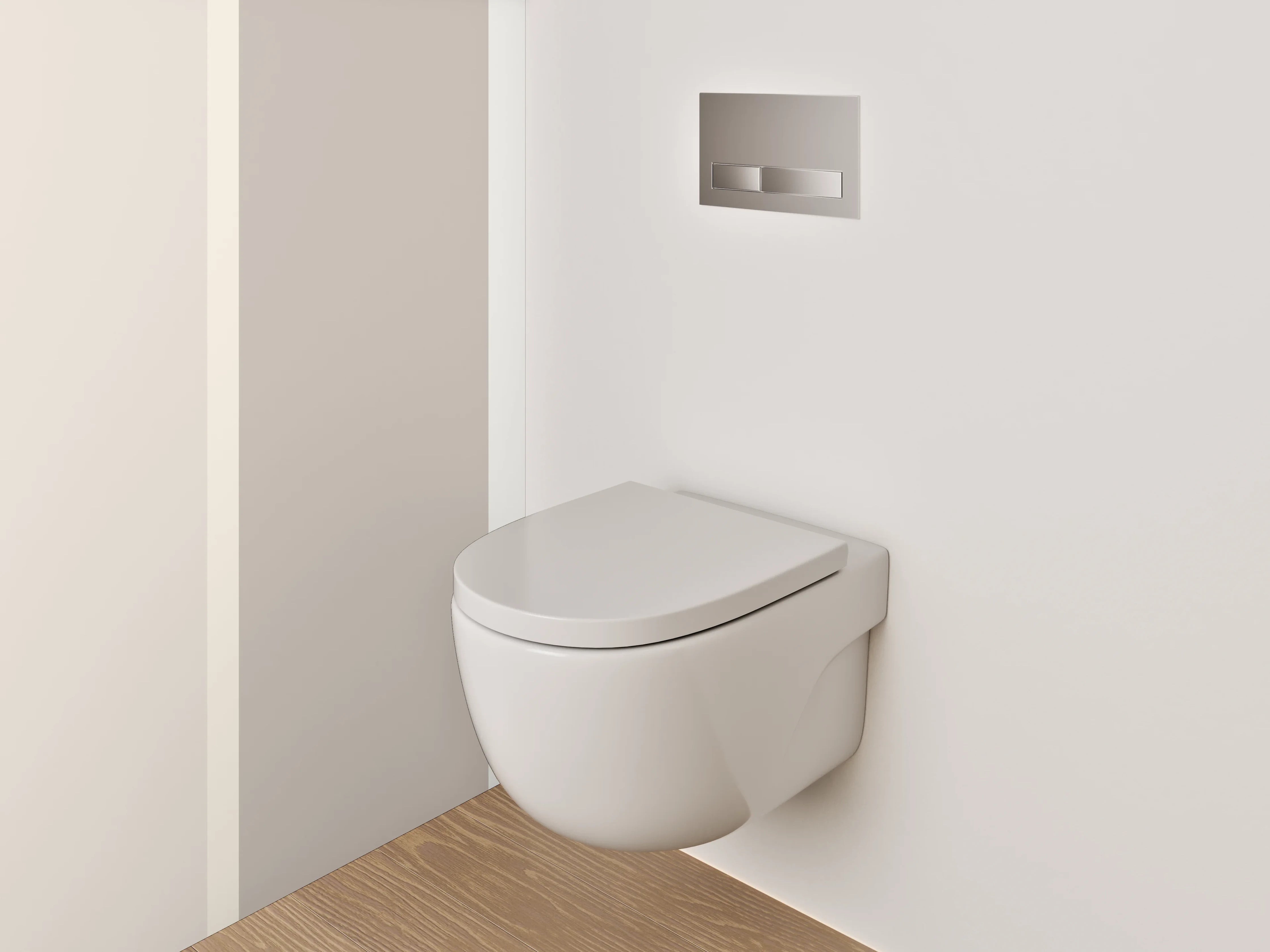 WC-Rückwand - Elegantes Beige und Creme Design