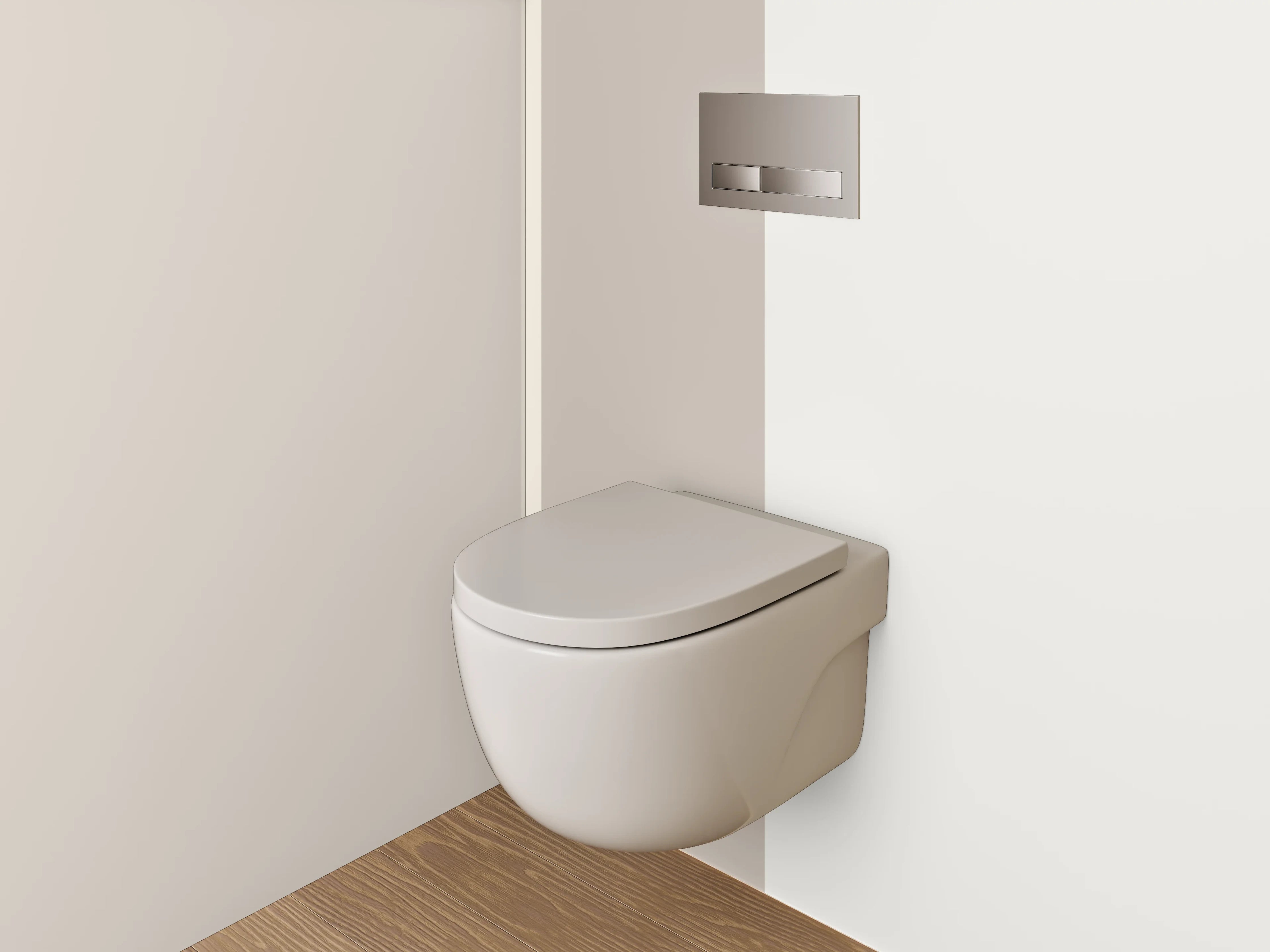 WC-Rückwand - Elegantes Beige und Creme Design
