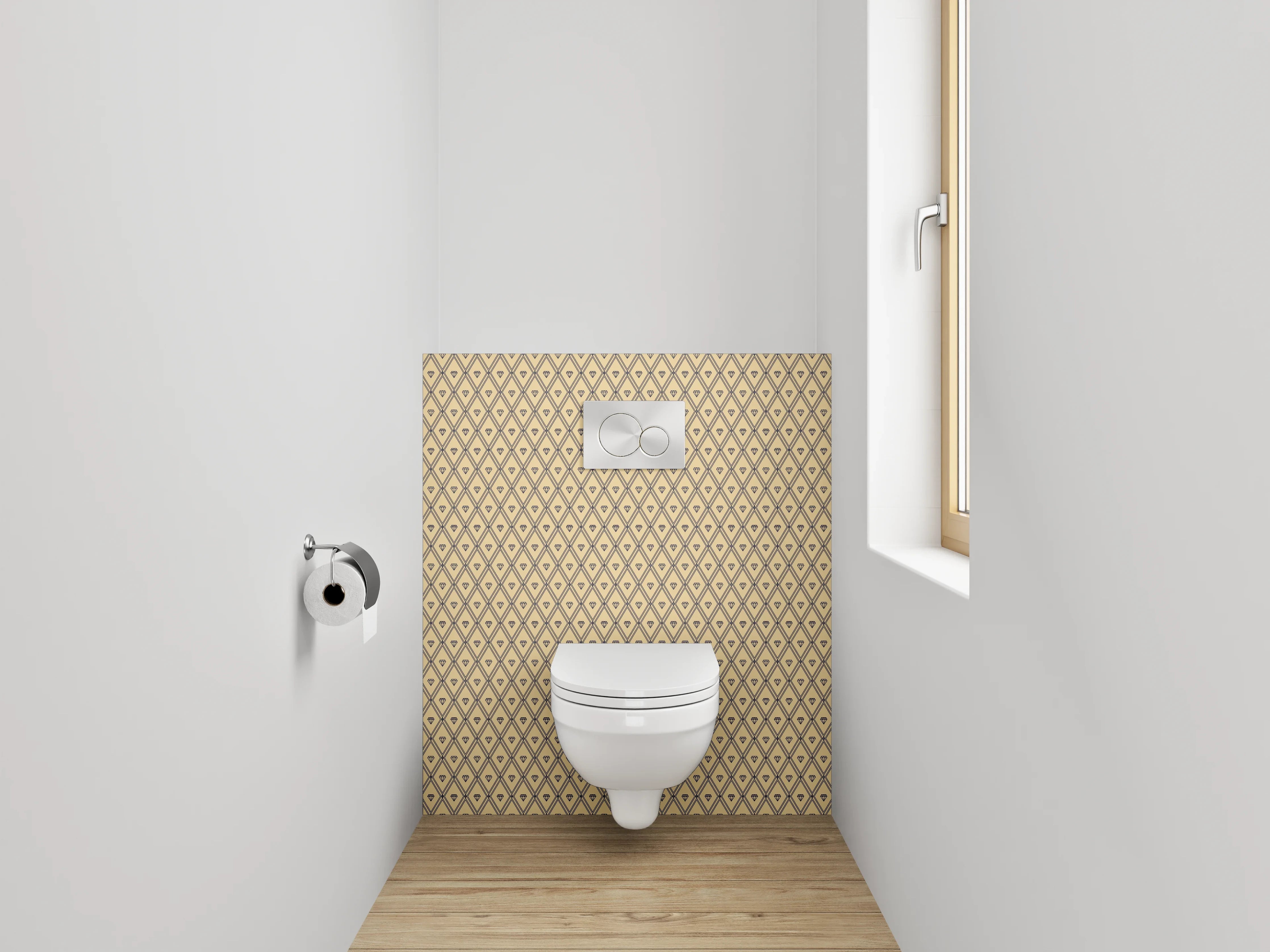 WC-Rückwand - Elegantes Gold-Und-Graphit Muster
