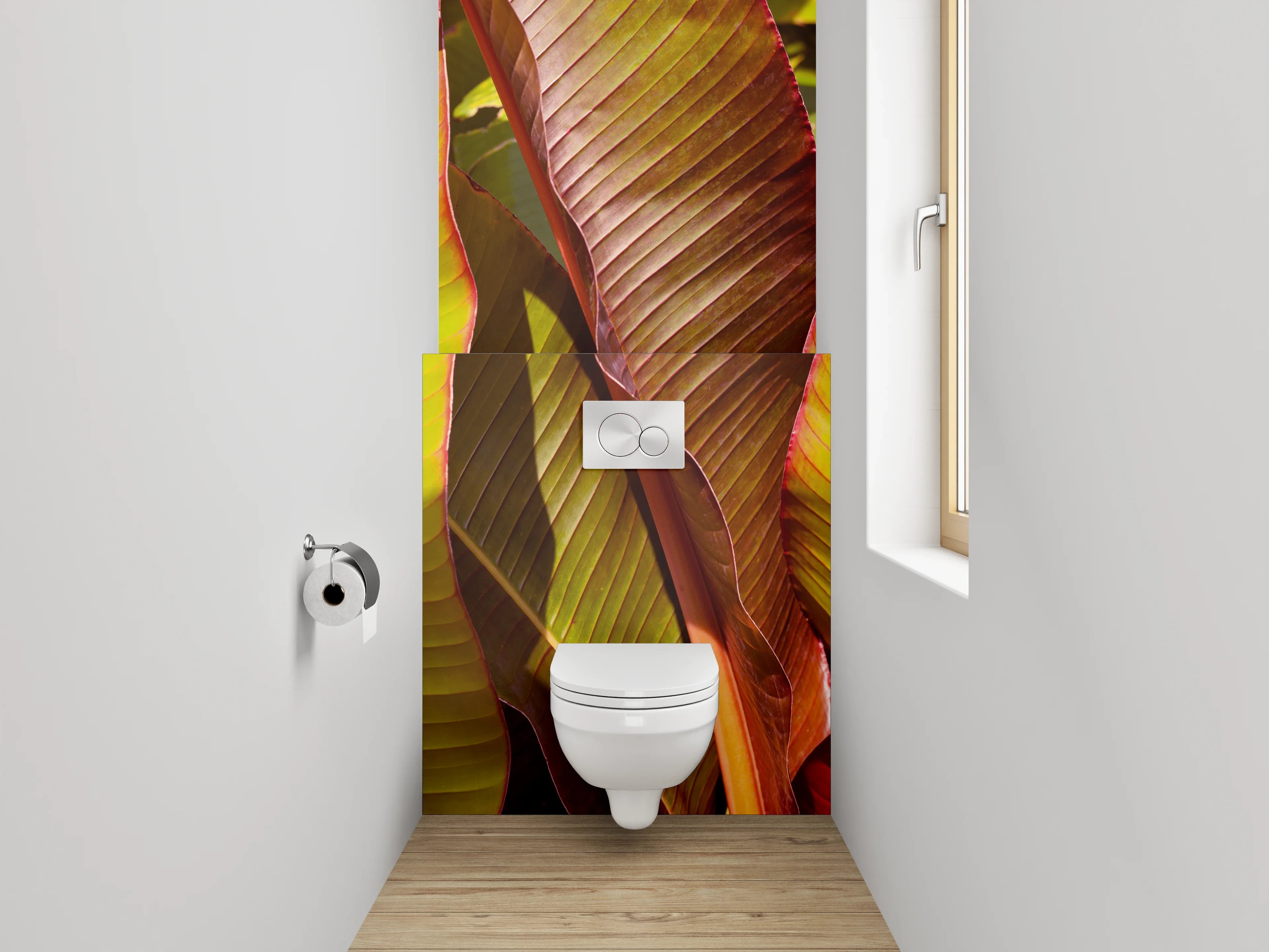 WC-Rückwand - Exotische Bananenblätter Fotomotiv
