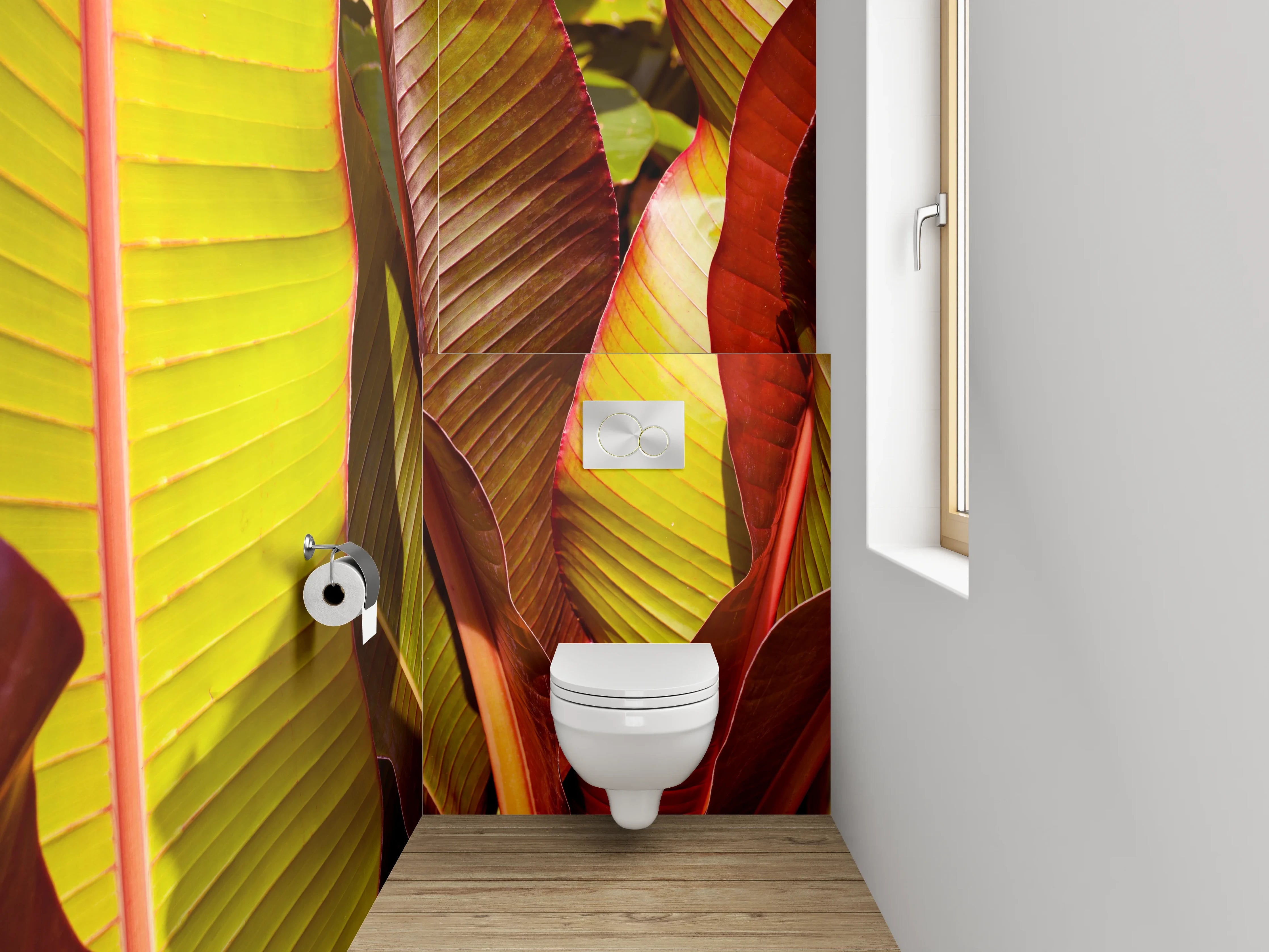 WC-Rückwand - Exotische Bananenblätter Fotomotiv