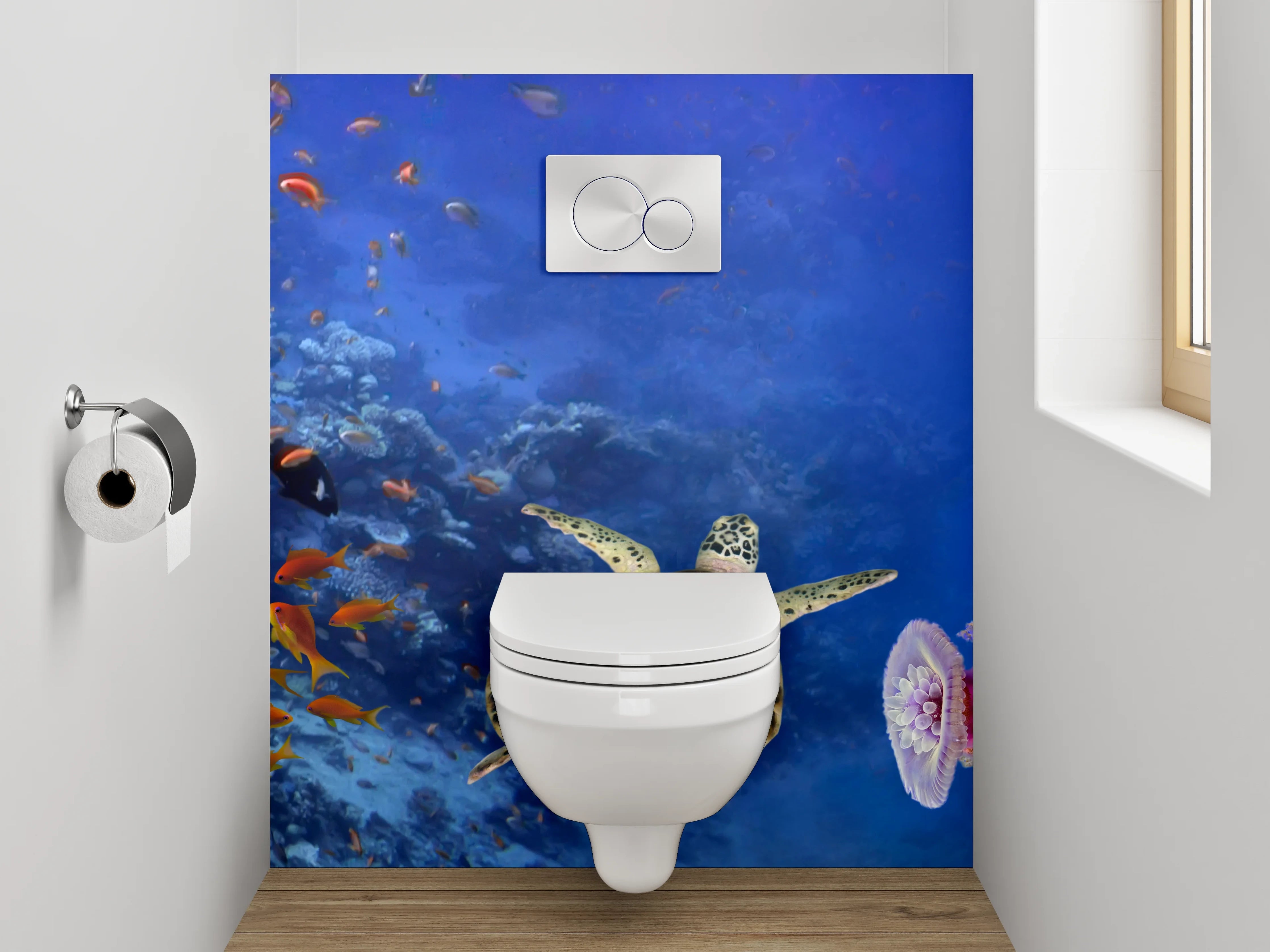 WC-Rückwand - Exotisches Korallenriff Unterwasserwelt Fotopanel