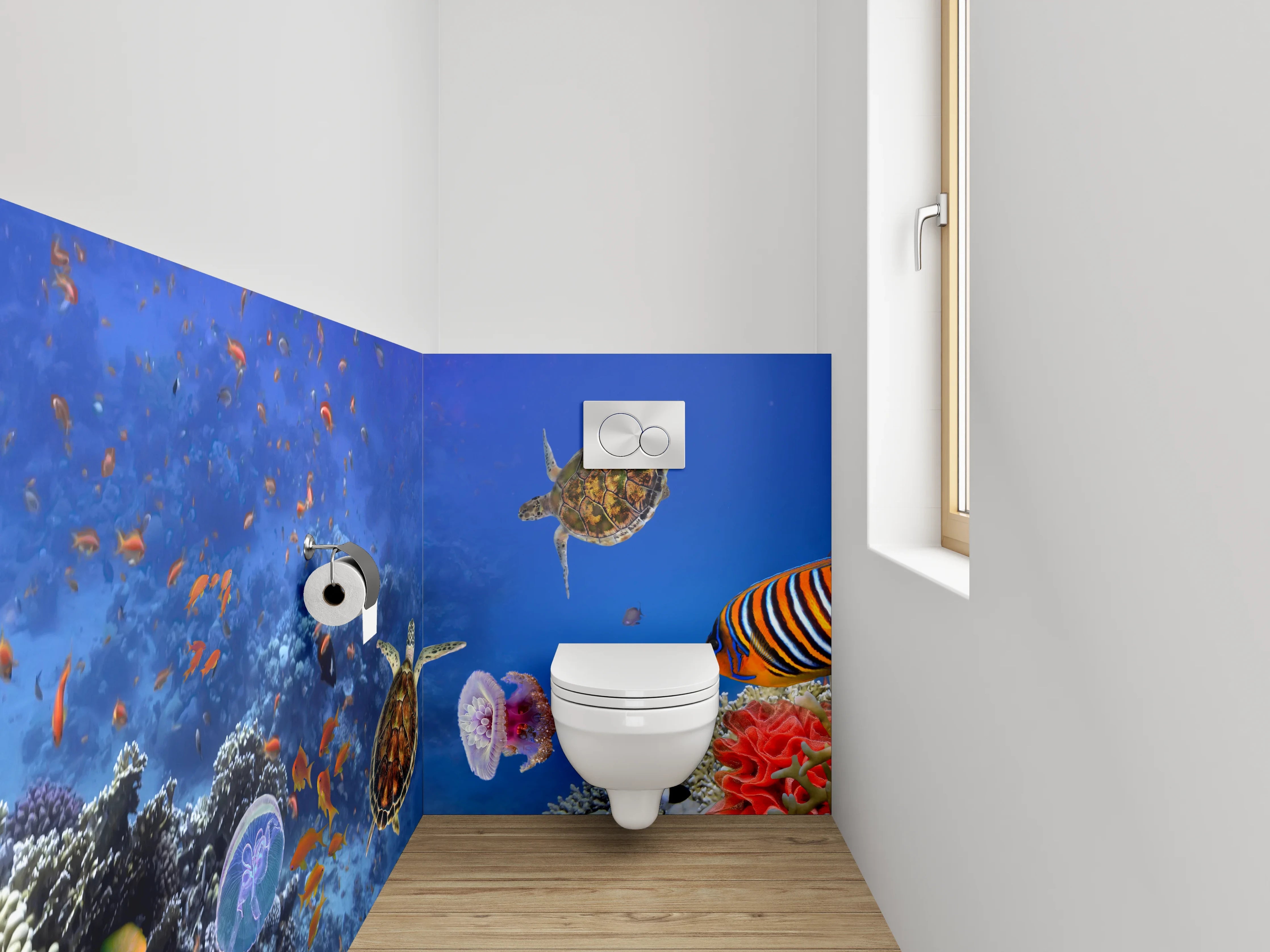 WC-Rückwand - Exotisches Korallenriff Unterwasserwelt Fotopanel