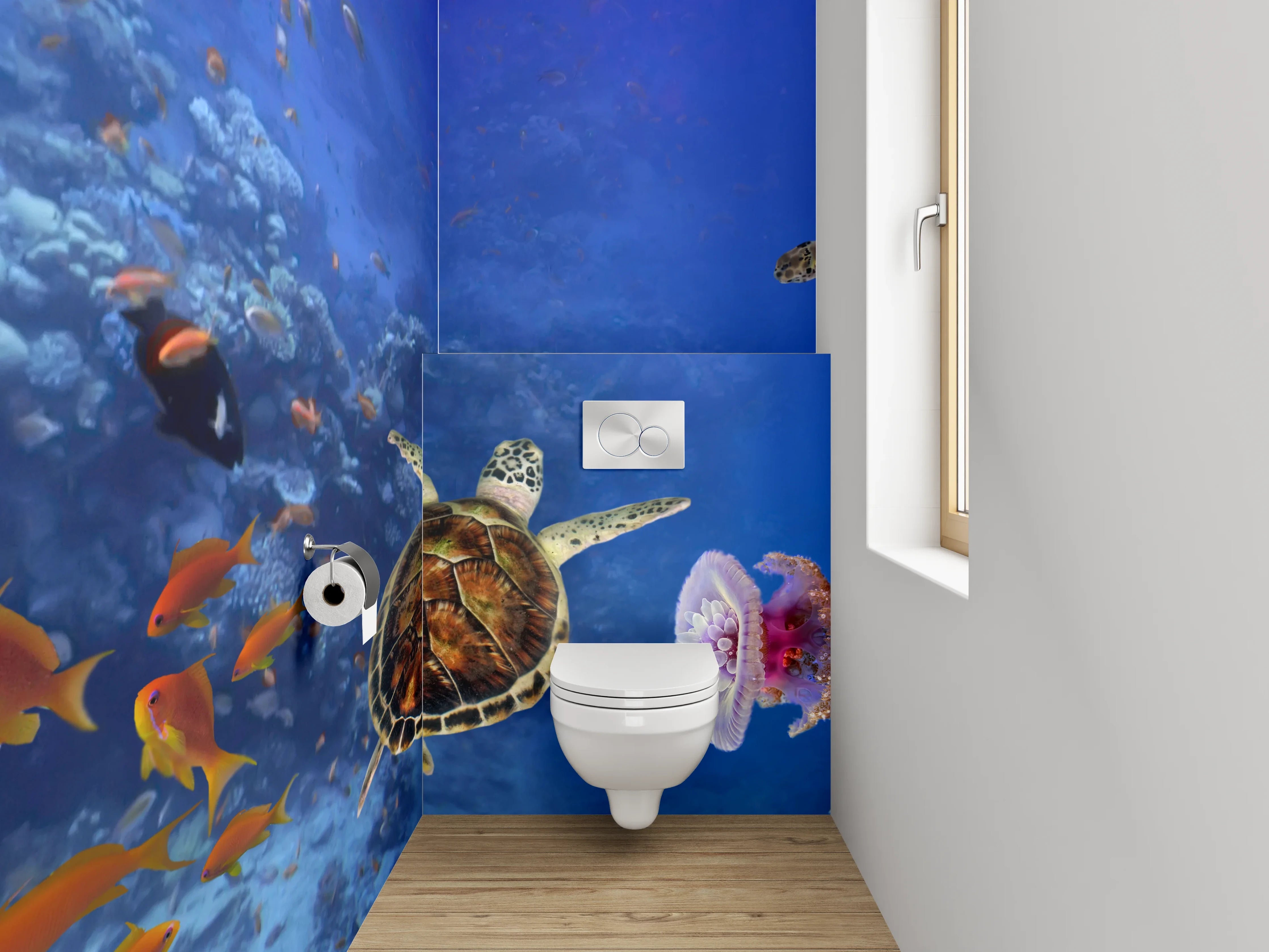 WC-Rückwand - Exotisches Korallenriff Unterwasserwelt Fotopanel