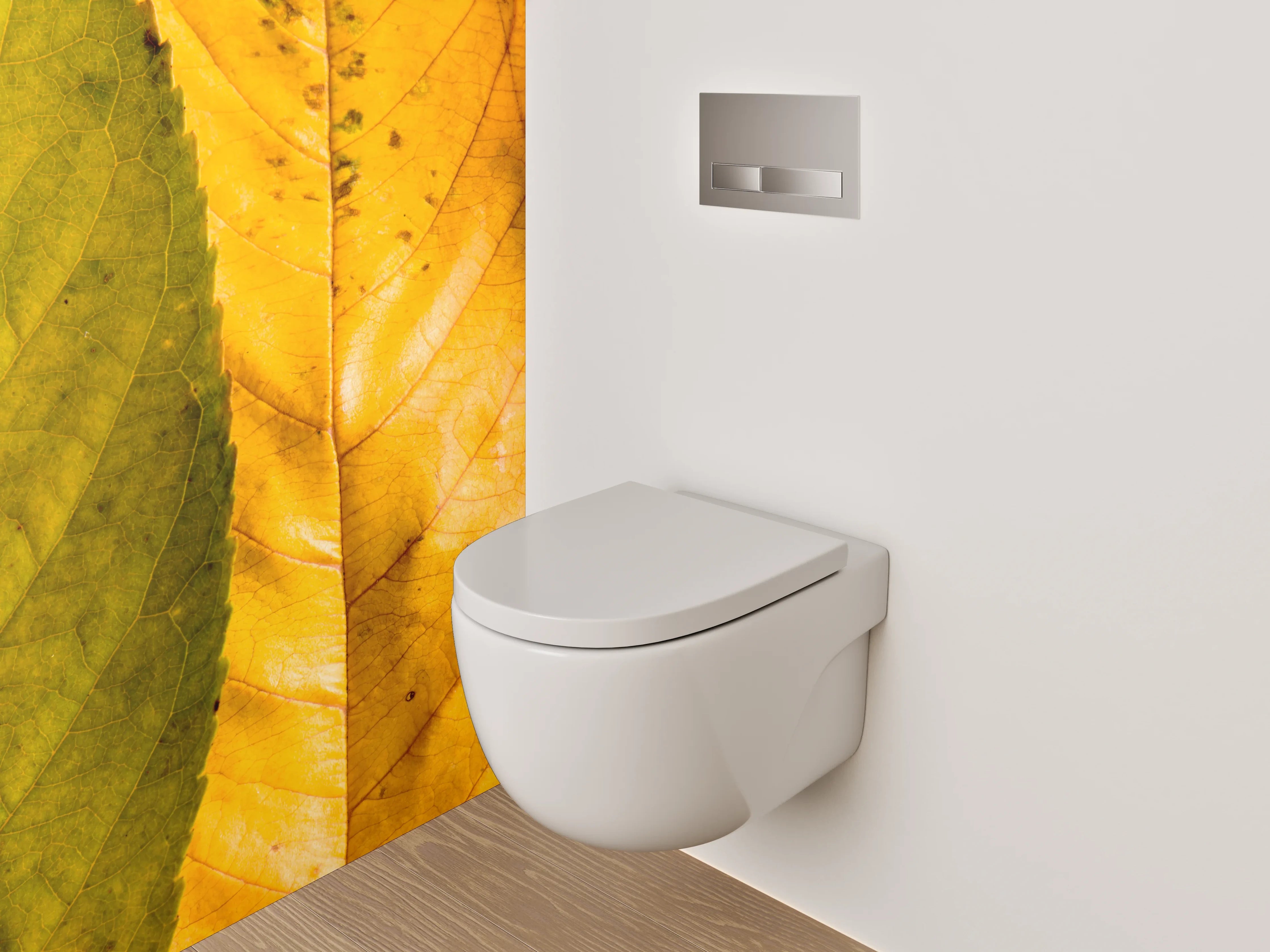 WC-Rückwand - Farbenfrohe Blätter – Natur im Wandel
