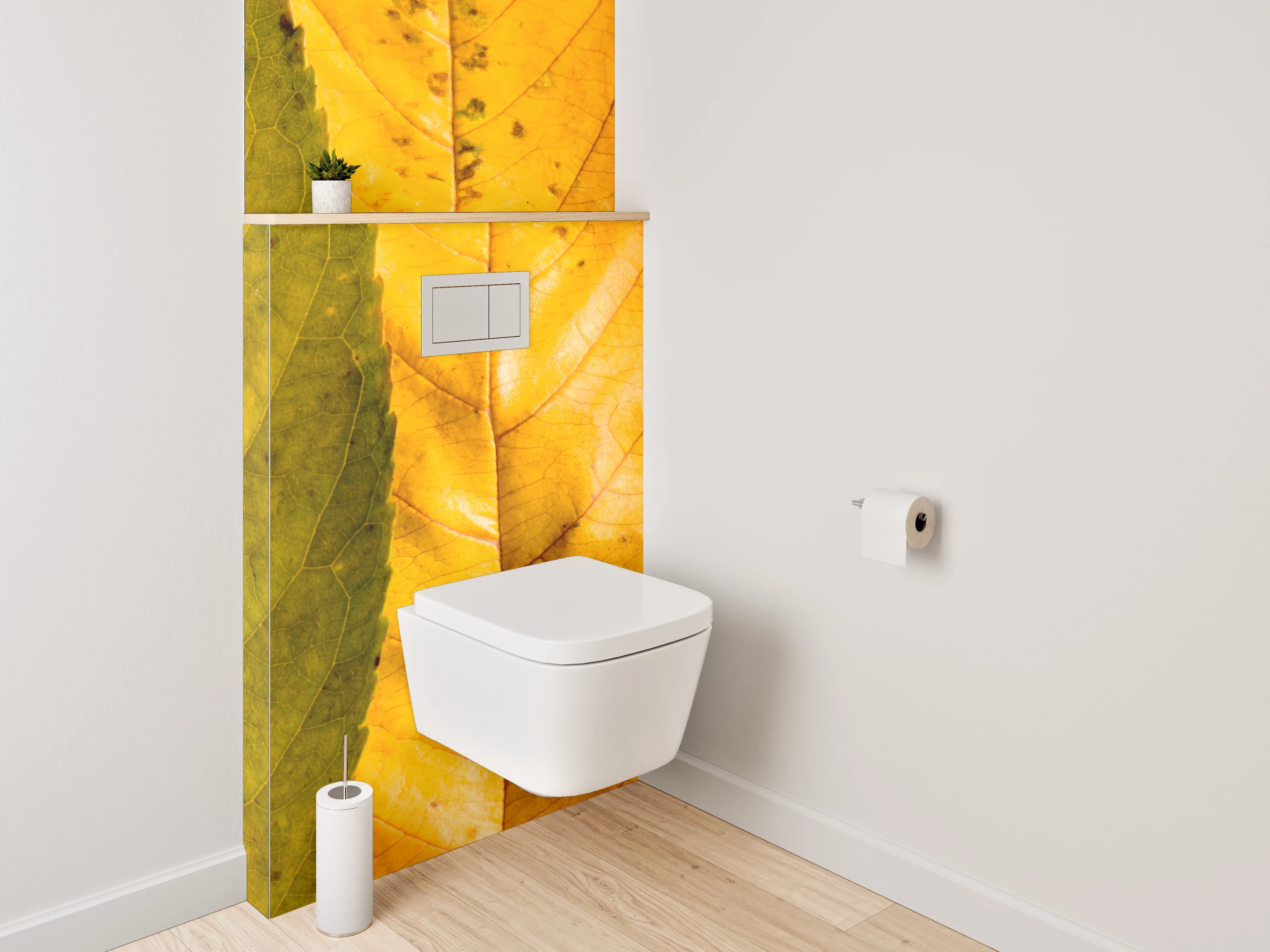 WC-Rückwand - Farbenfrohe Blätter – Natur im Wandel