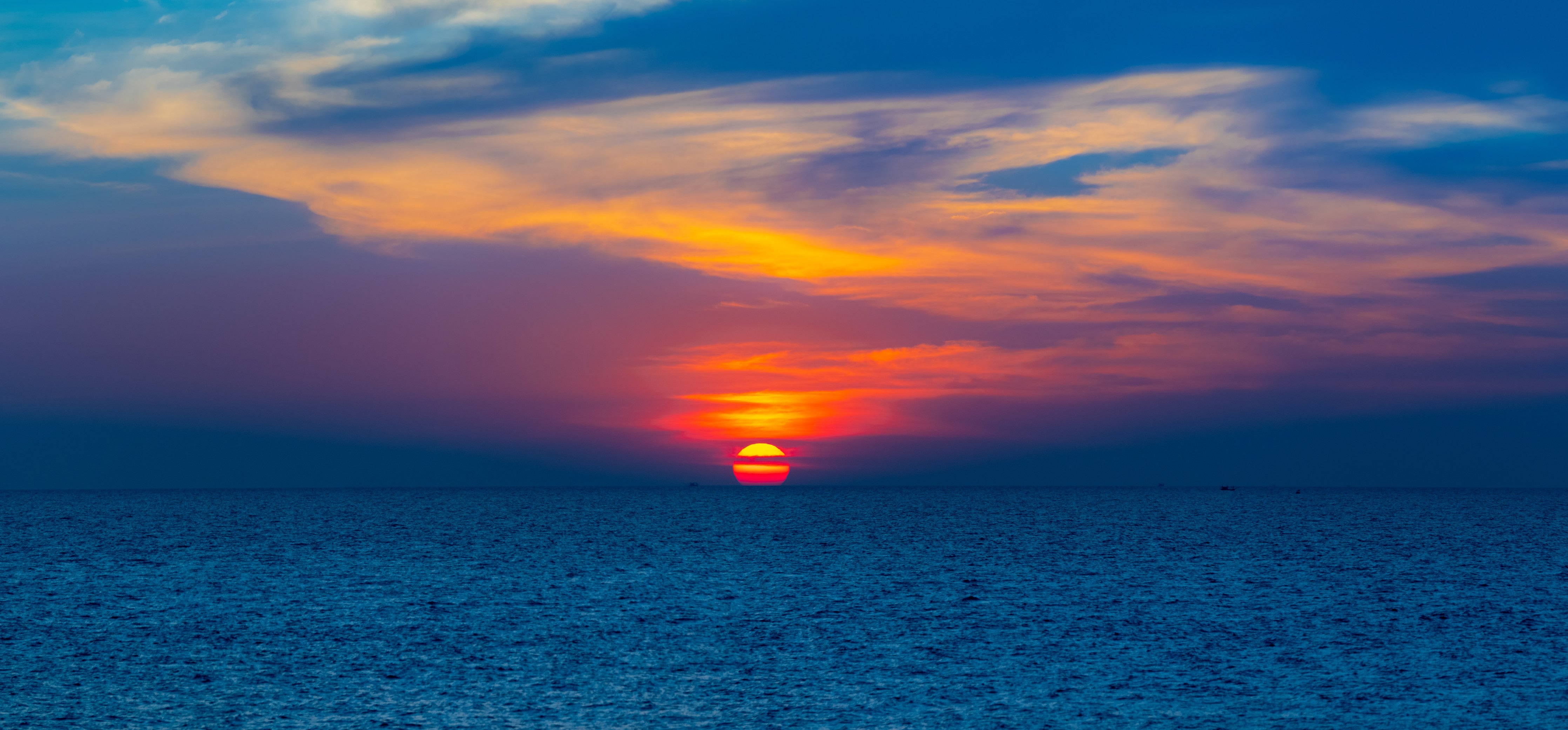 WC-Rückwand-Farbenprächtiger Sonnenuntergang am Meer