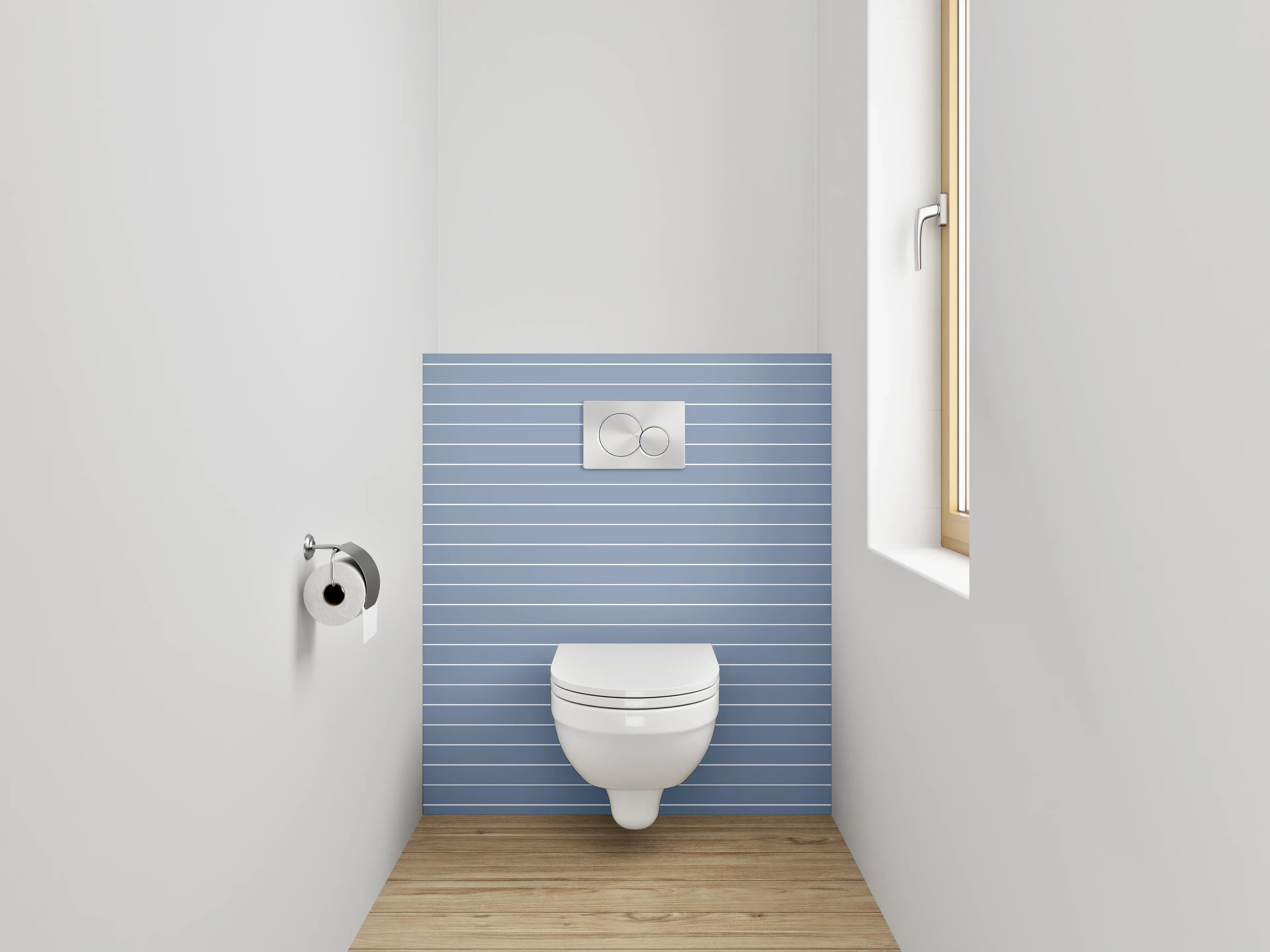 WC-Rückwand - Feine Linienstruktur in dezentem Grau