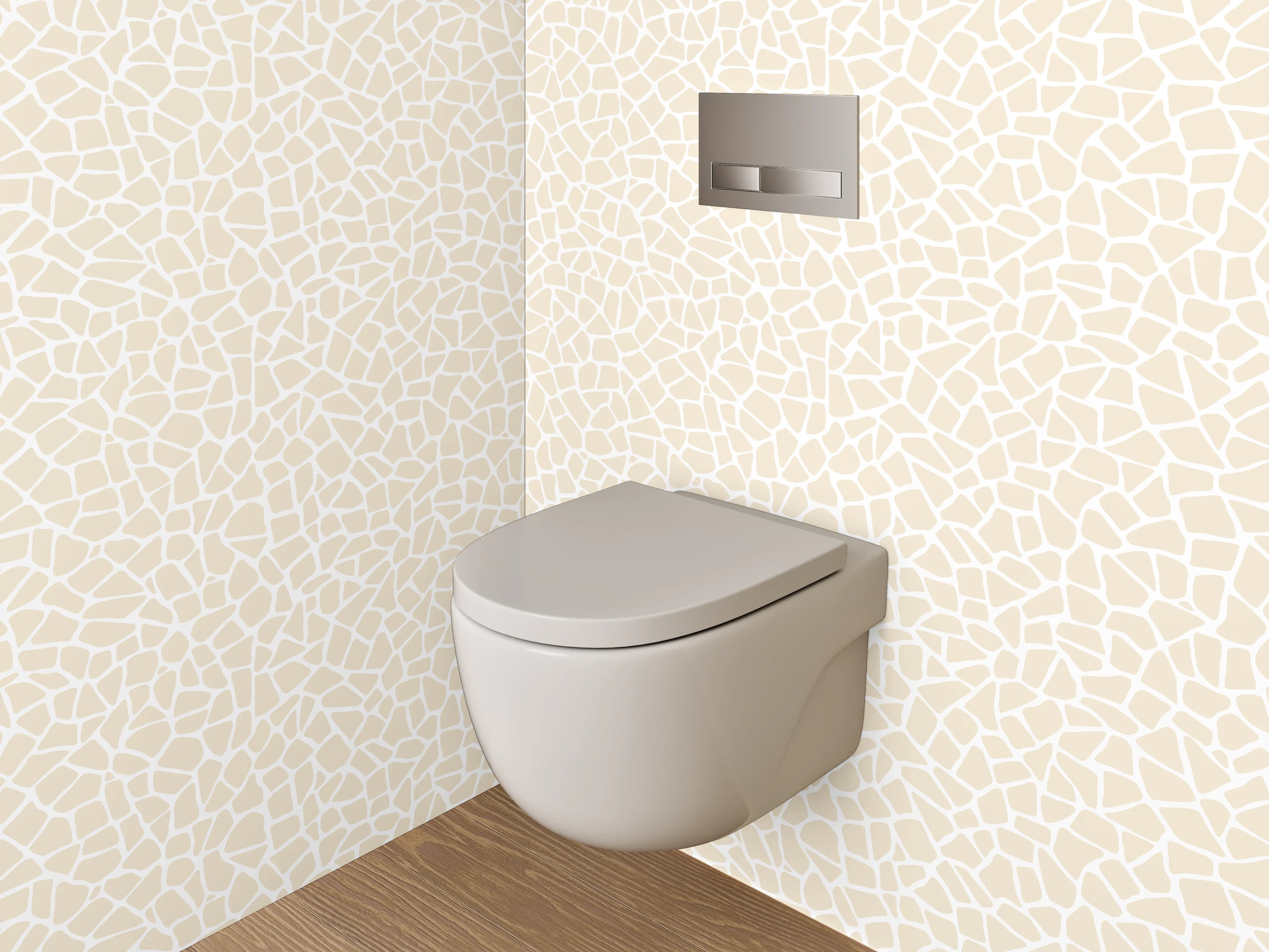 WC-Rückwand - Feines Mosaik Beige Weiß